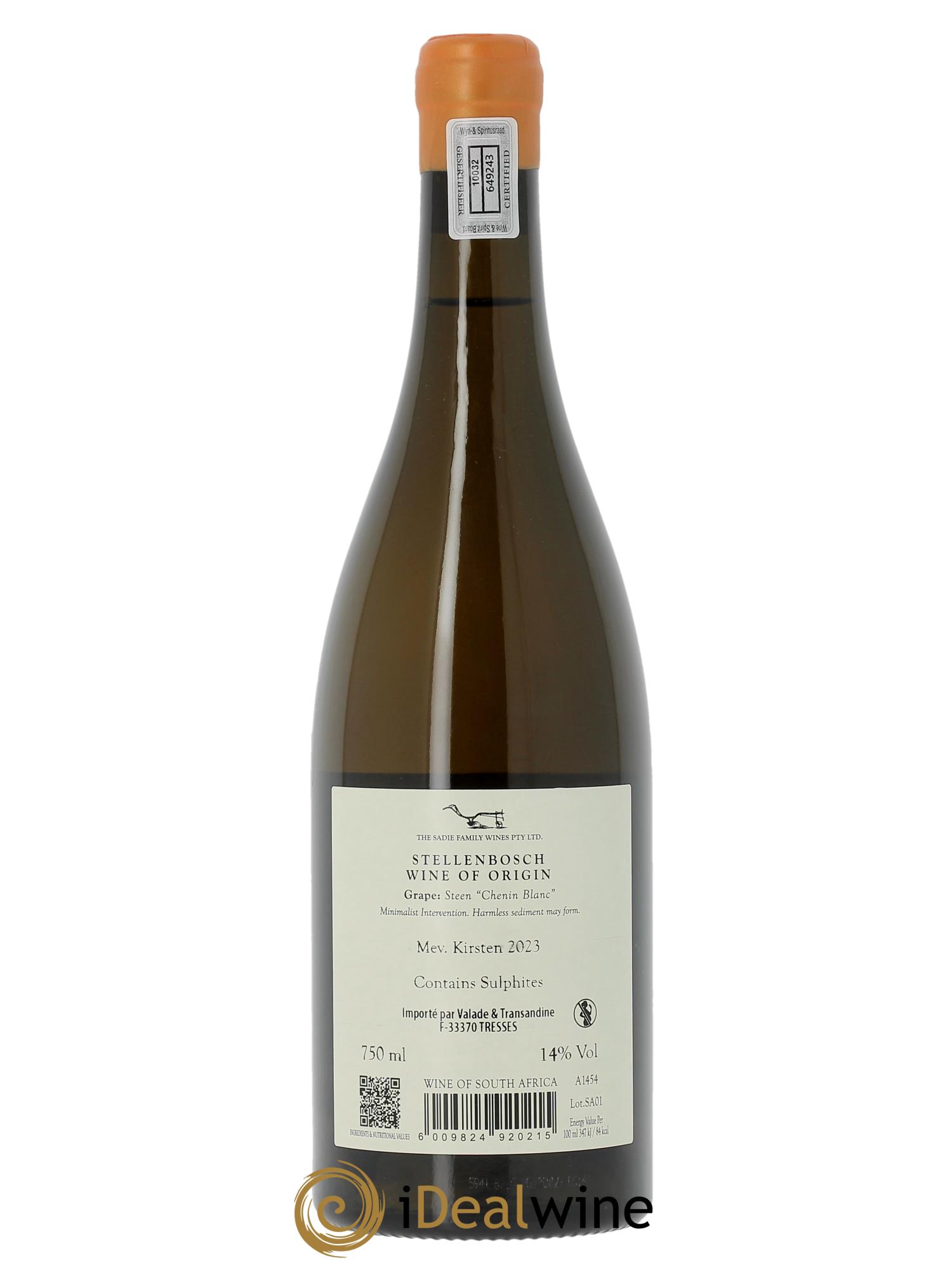 Stellenbosch The Sadie Family WO Mev Kirsten  2023 - Lot de 1 bouteille - 1