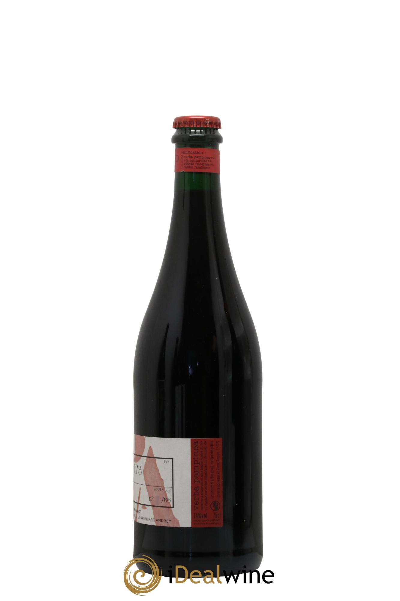 Vin de France Verba Pampinea Gamay Florence Bouleaux et Pierre Andrey DJ173 2019 - Lot de 1 bouteille - 1