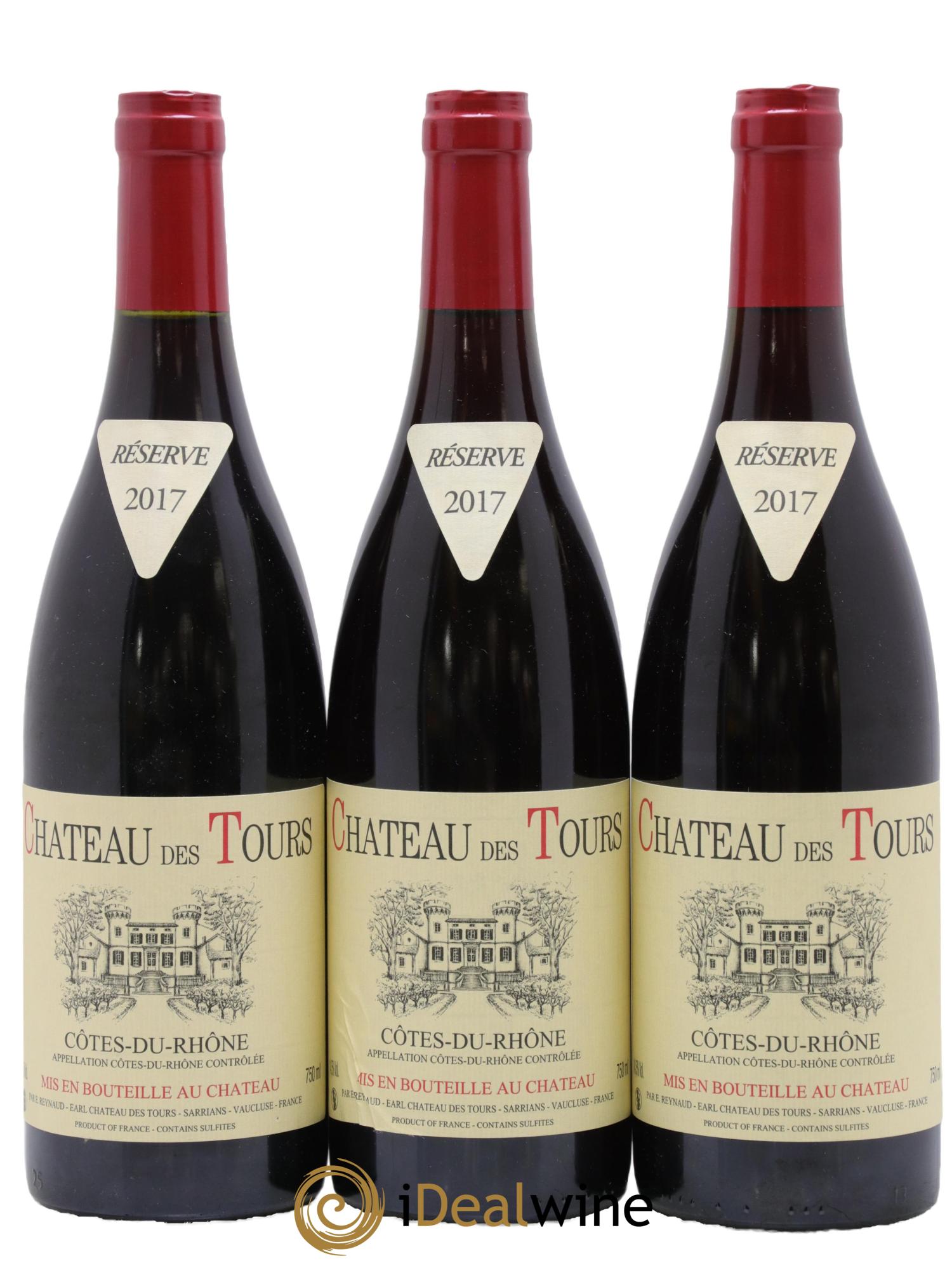 Côtes-du-Rhône Château des Tours Emmanuel Reynaud 2017 - Posten von 3 Flaschen - 0