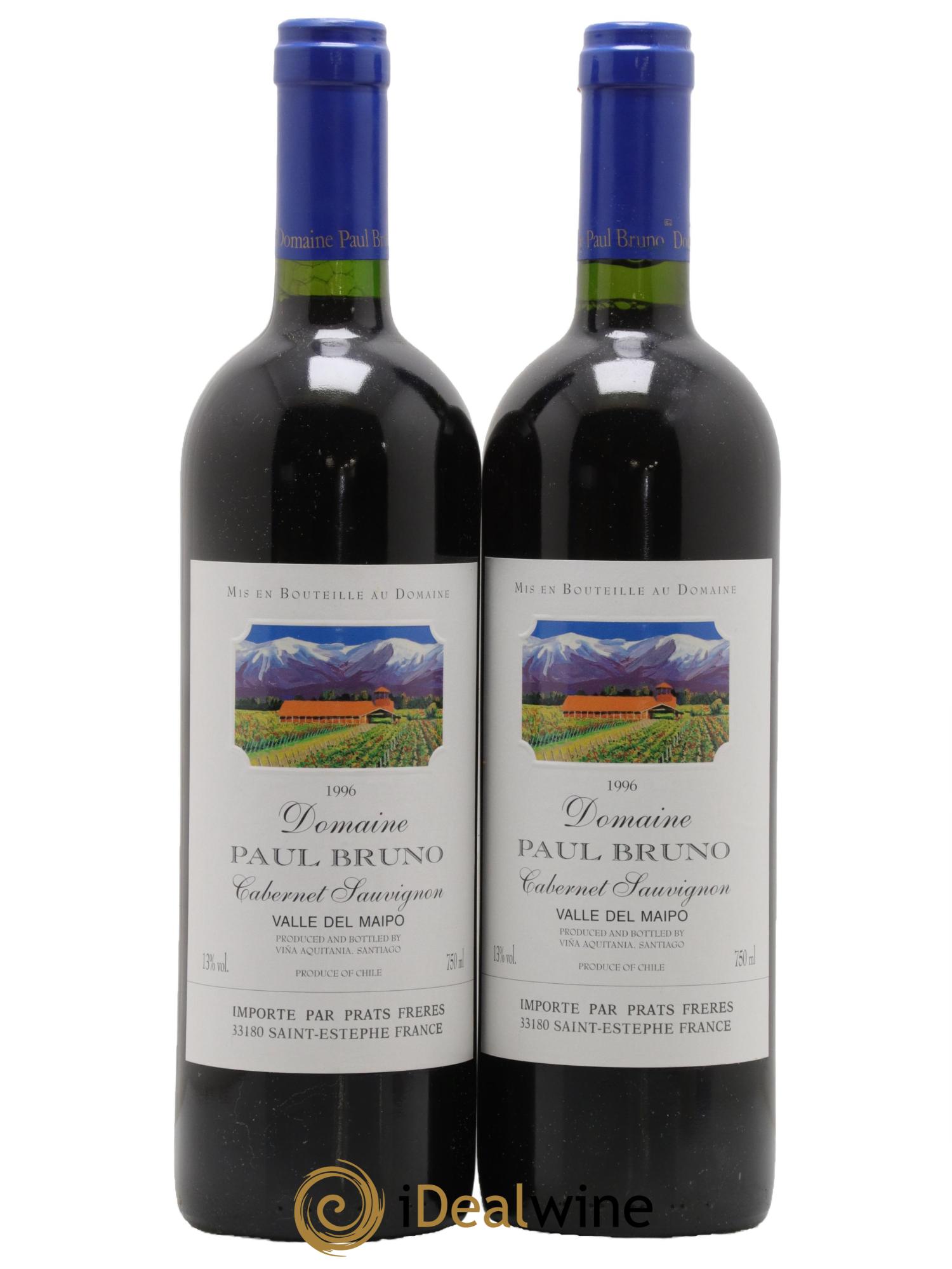 Maipo Domaine Paul Bruno Cabernet Sauvignon 1996 - Lot de 2 bouteilles - 0