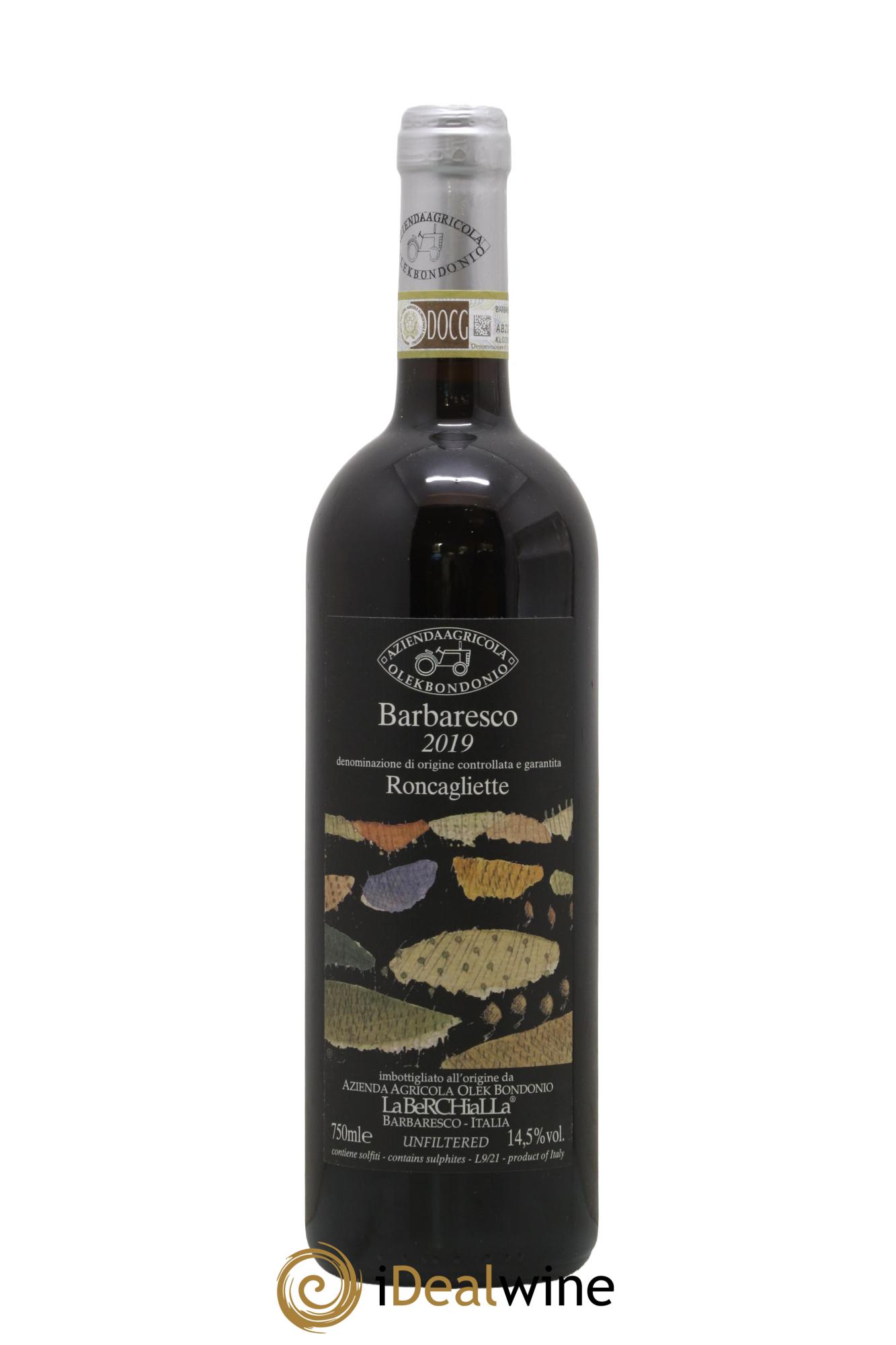 Barbaresco DOCG Roncagliette Olek Bondonio 2019 - Lot de 1 bouteille - 0