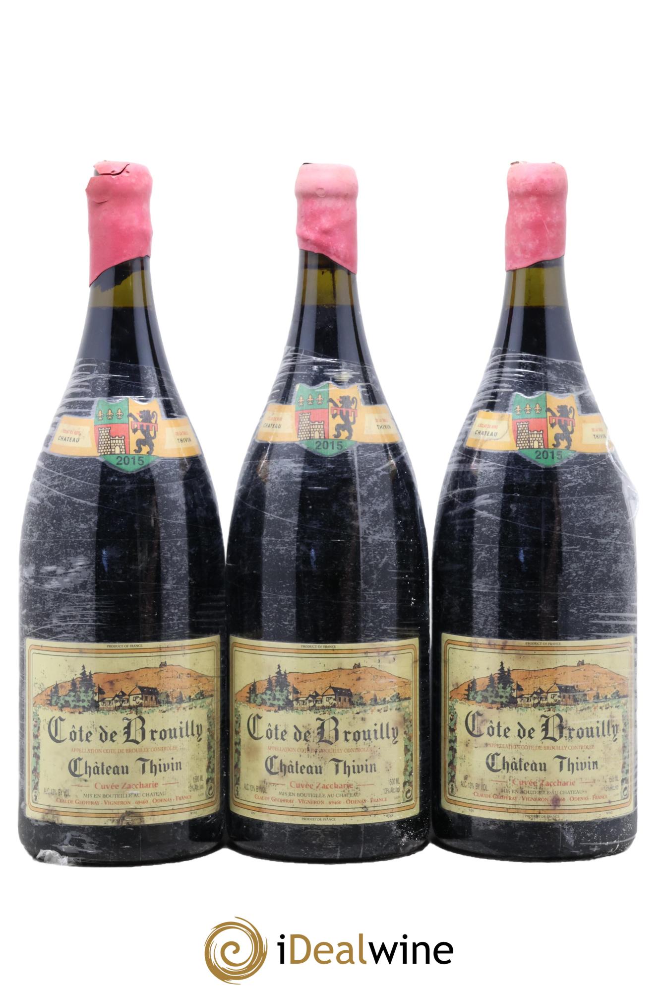 Côte de Brouilly Cuvée Zaccharie Château Thivin 2015 - Posten von 3 Magnum - 0