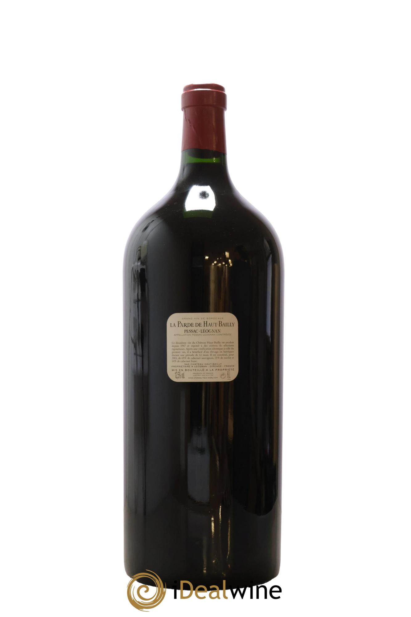 Haut Bailly II (Anciennement La Parde de Haut-Bailly) Second Vin 2003 - Lot de 1 impériale - 2