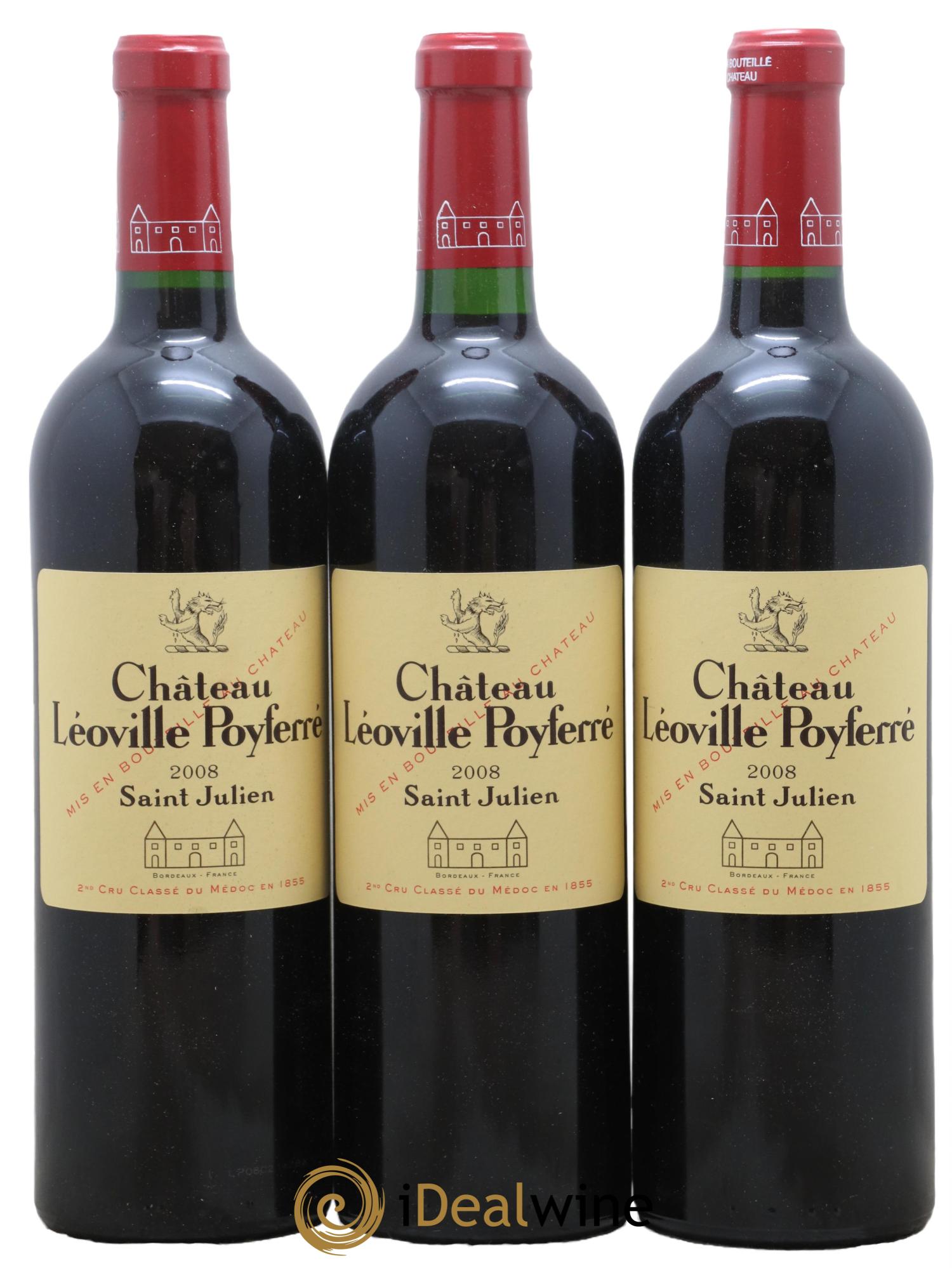 Château Léoville Poyferré 2ème Grand Cru Classé 2008 - Lot de 6 bouteilles - 1