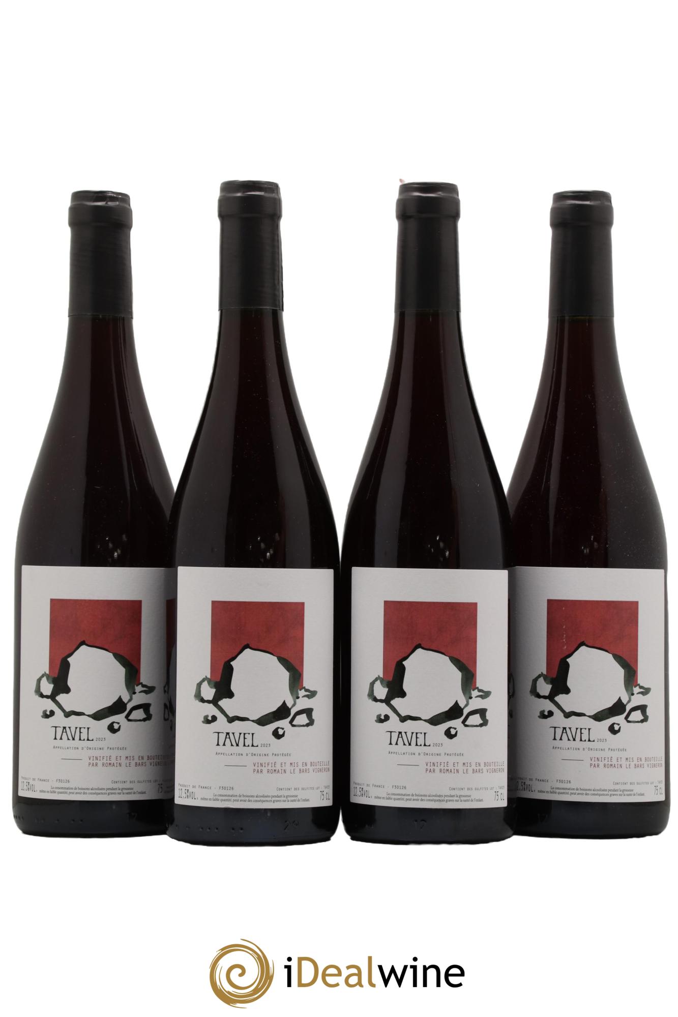 Tavel Romain Le Bars 2023 - Lot de 4 bouteilles - 0