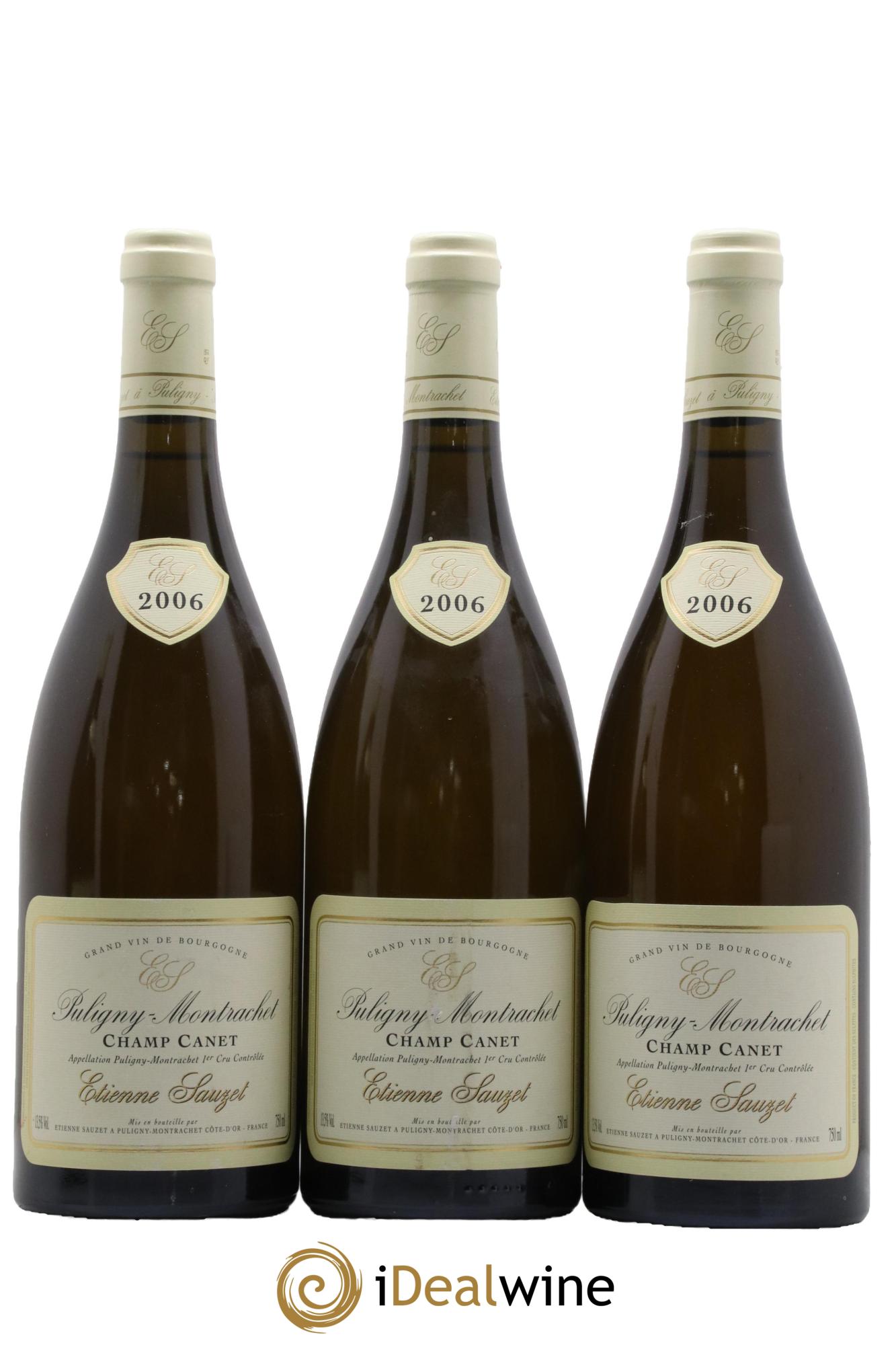 Puligny-Montrachet 1er Cru Champ Canet Etienne Sauzet 2006 - Lot de 3 bouteilles - 0