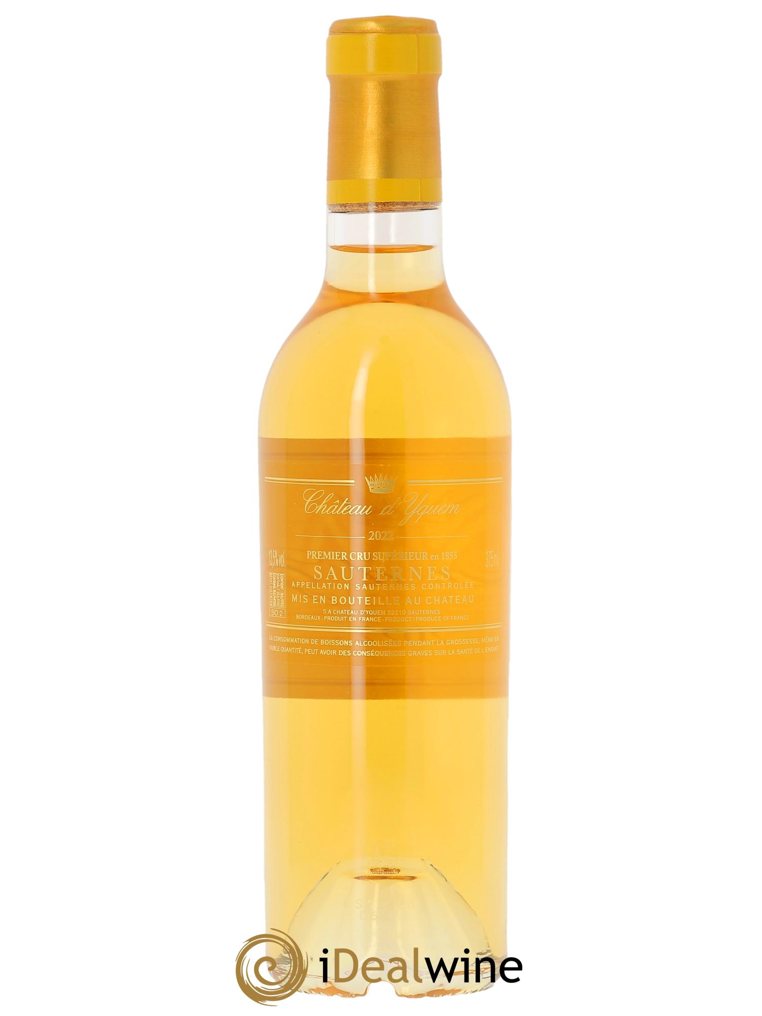 Château d' Yquem 1er Cru Classé Supérieur (Original-holzkiste ab 3 Fl.) 2022 - Posten von 1 Demi-Flasche - 1