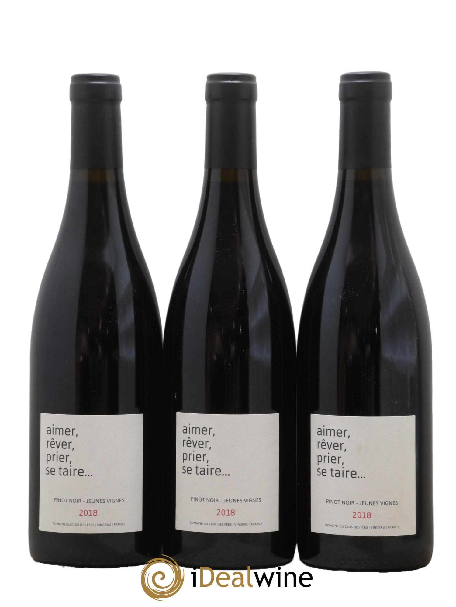 Côtes Catalanes Clos des Fées Aimer Rêver Prier Se taire Hervé Bizeul 2018 - Lot de 3 bouteilles - 0