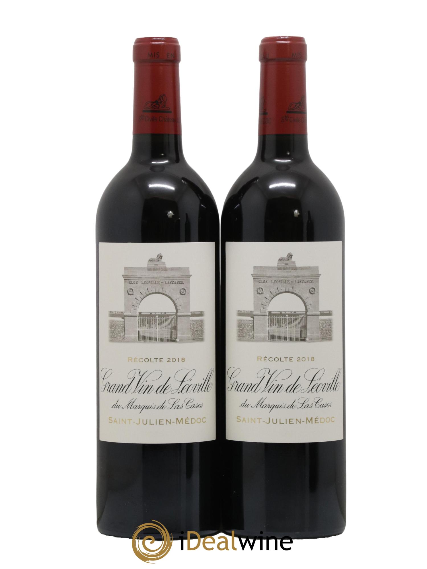 Château Léoville Las Cases 2ème Grand Cru Classé 2018 - Lot de 2 bouteilles - 0