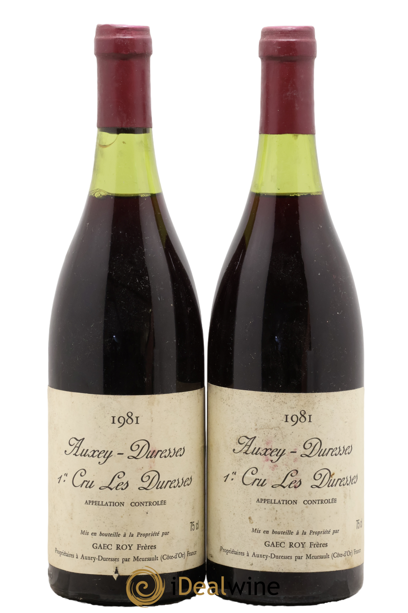 Auxey-Duresses 1er Cru Les Duresses Gaec Roy Frères 1981 - Lot de 2 bouteilles - 0