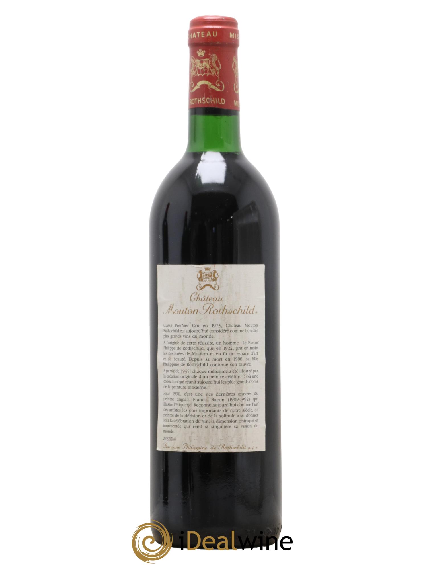 Château Mouton Rothschild 1er Grand Cru Classé 1990 - Lot de 1 bouteille - 1