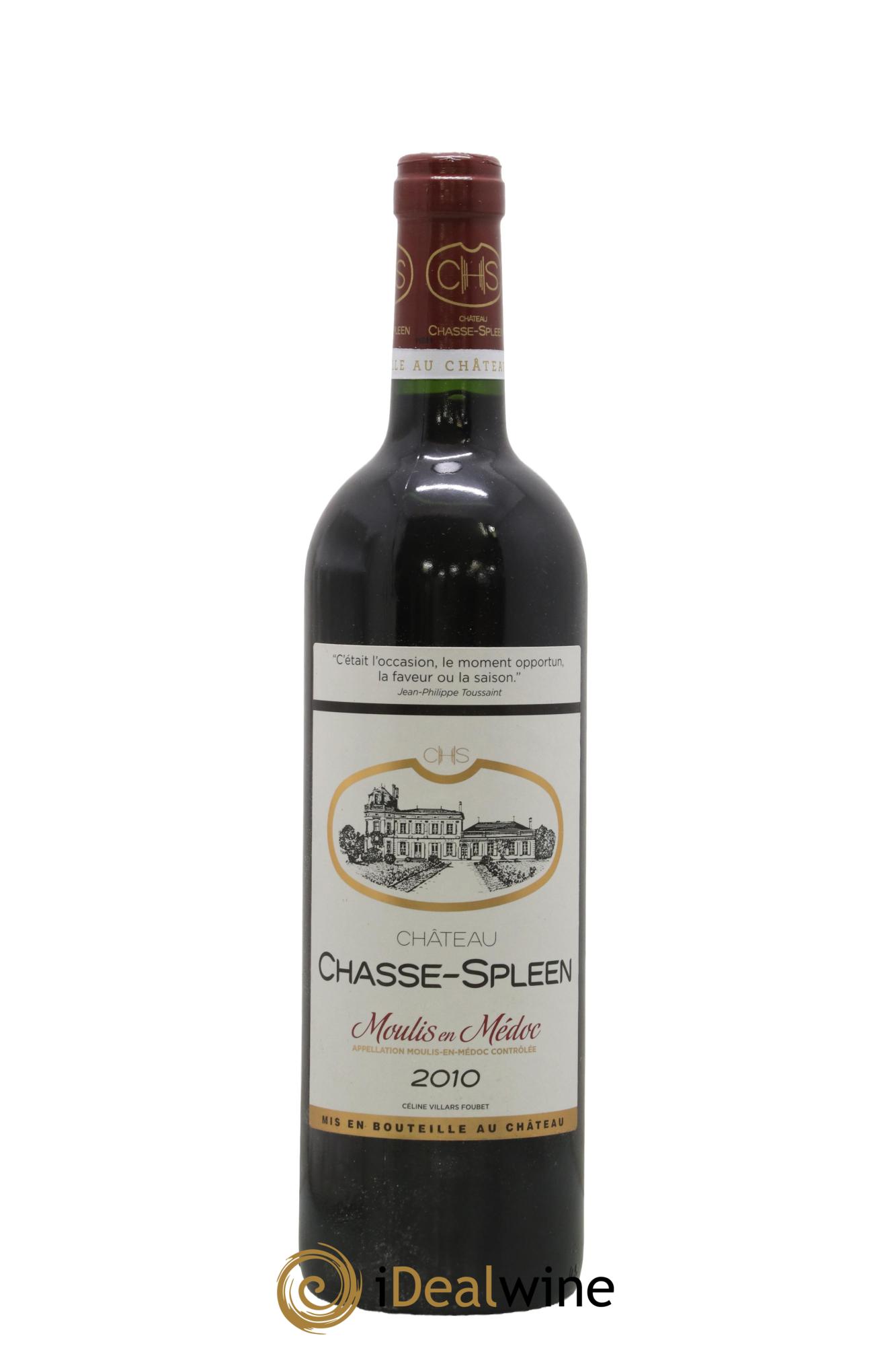 Château Chasse Spleen 2010 - Lot de 1 bouteille - 0