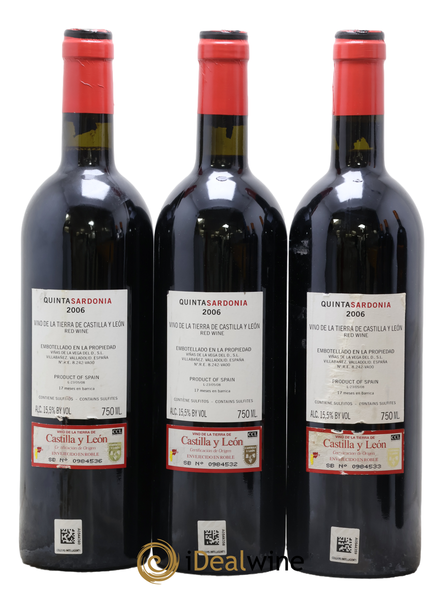 Vinas de la Vega del Duero Quinta Sardonia 2006 - Lot de 3 bouteilles - 1