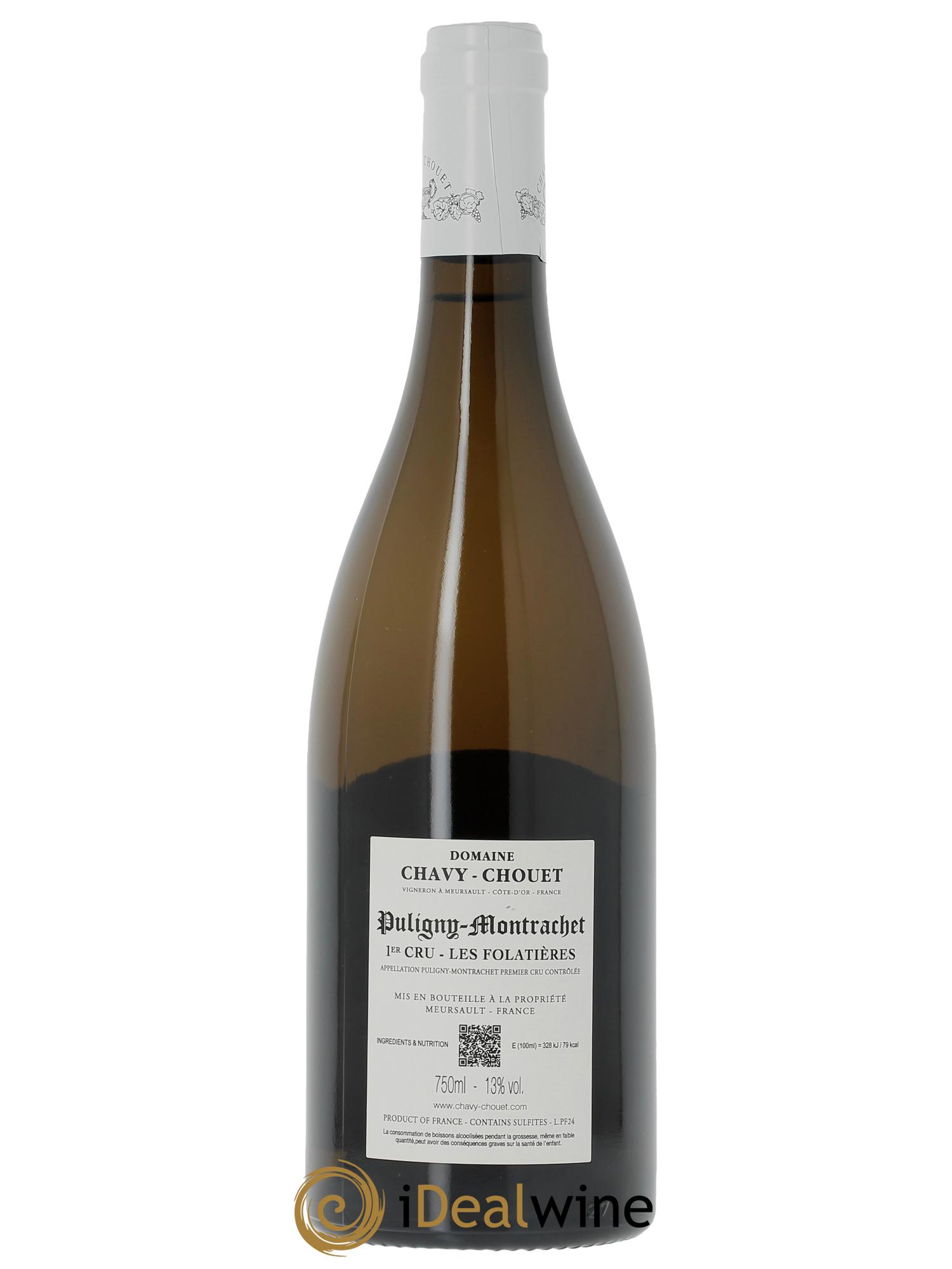 Puligny-Montrachet 1er Cru Les Folatières Chavy-Chouet  2024 - Lot de 1 bouteille - 1
