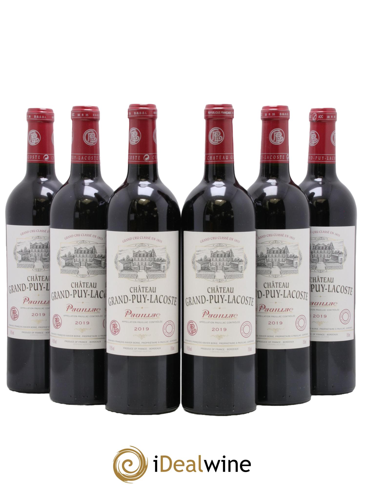 Château Grand Puy Lacoste 5ème Grand Cru Classé 2019 - Lot of 6 bottles - 0