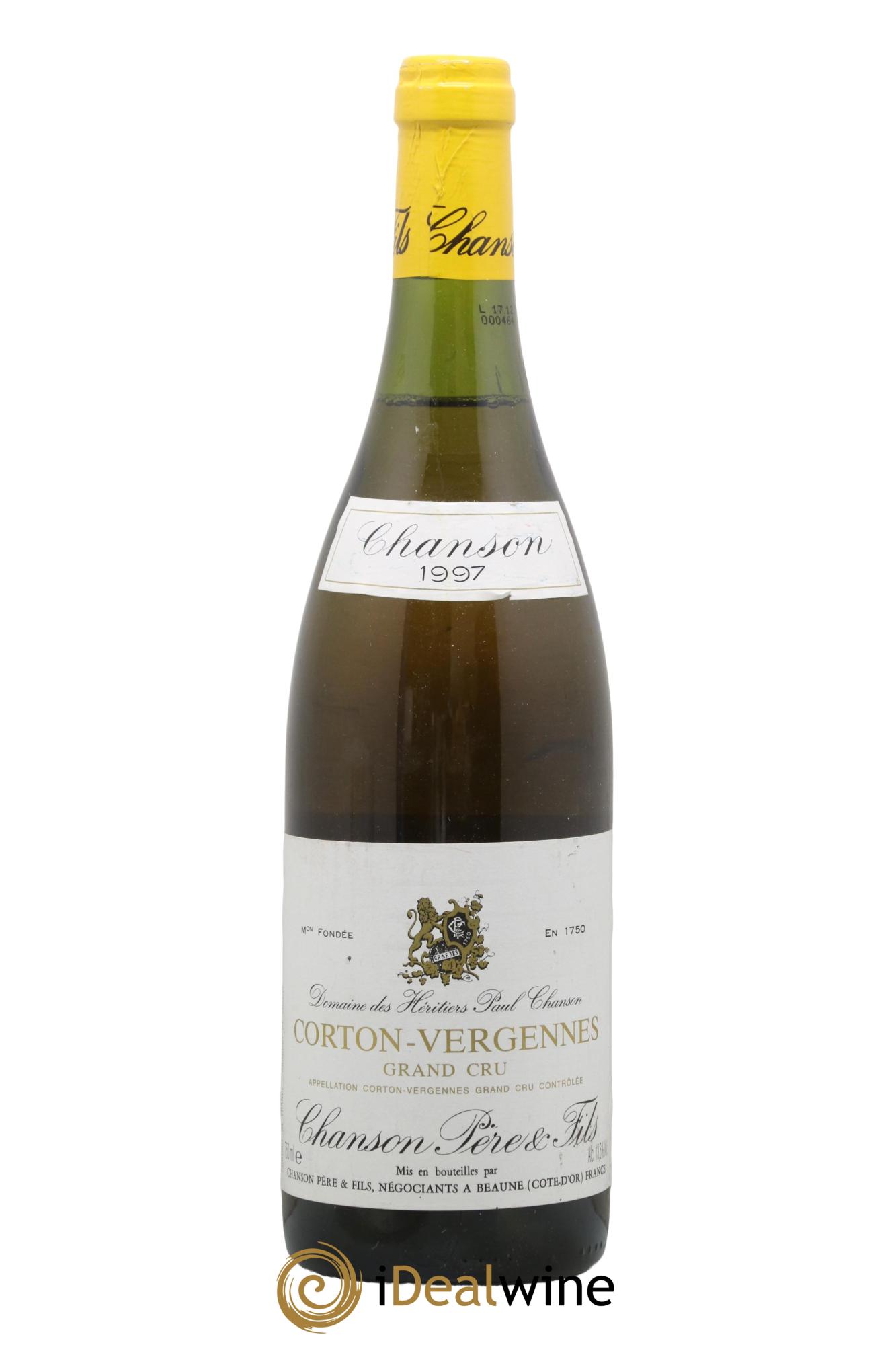 Corton-Vergennes Grand Cru Chanson 1997 - Lot de 1 bouteille - 0