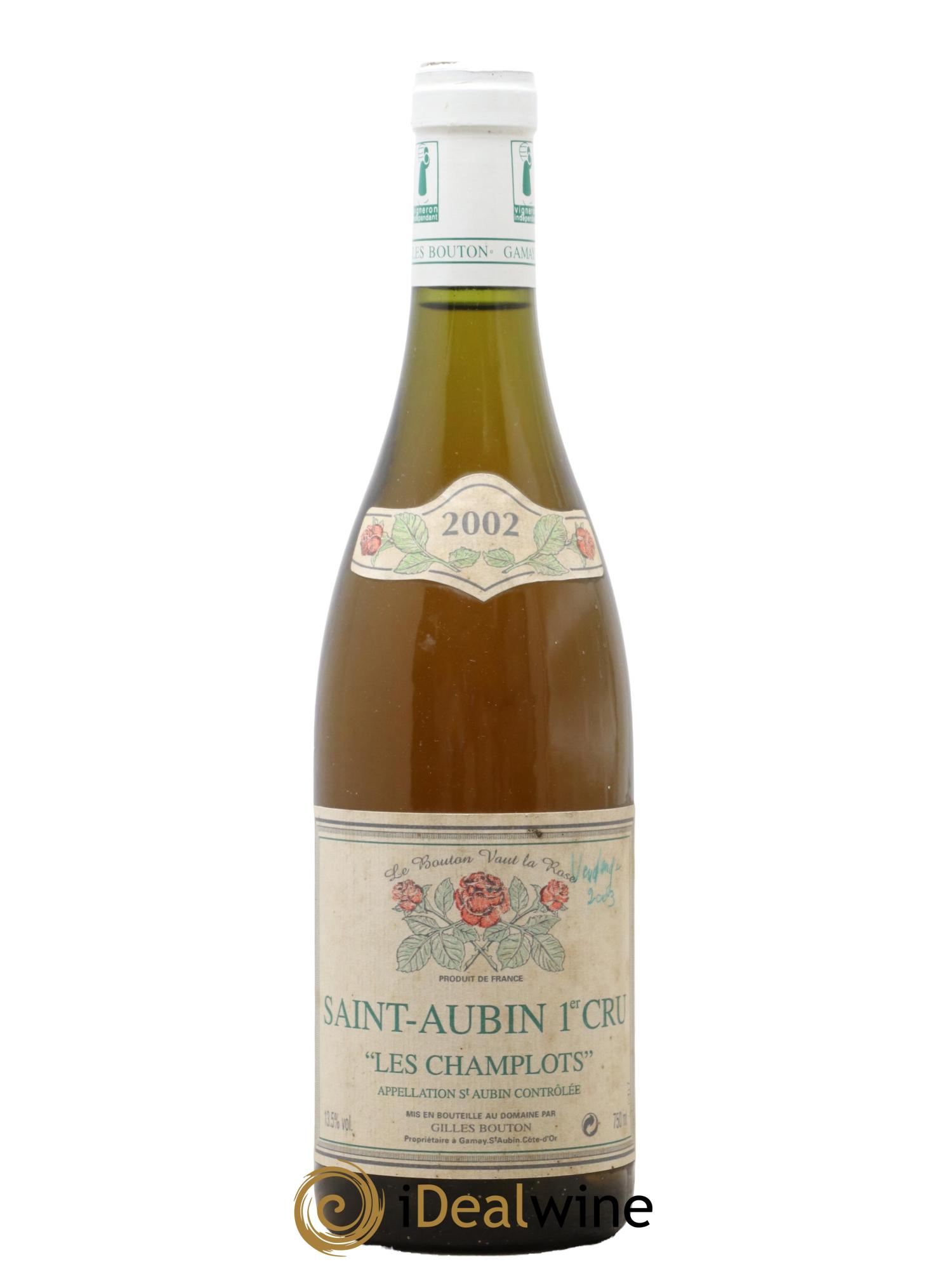 Saint-Aubin 1er Cru Les Champlots Gilles Bouton 2002 - Lot de 1 bouteille - 0