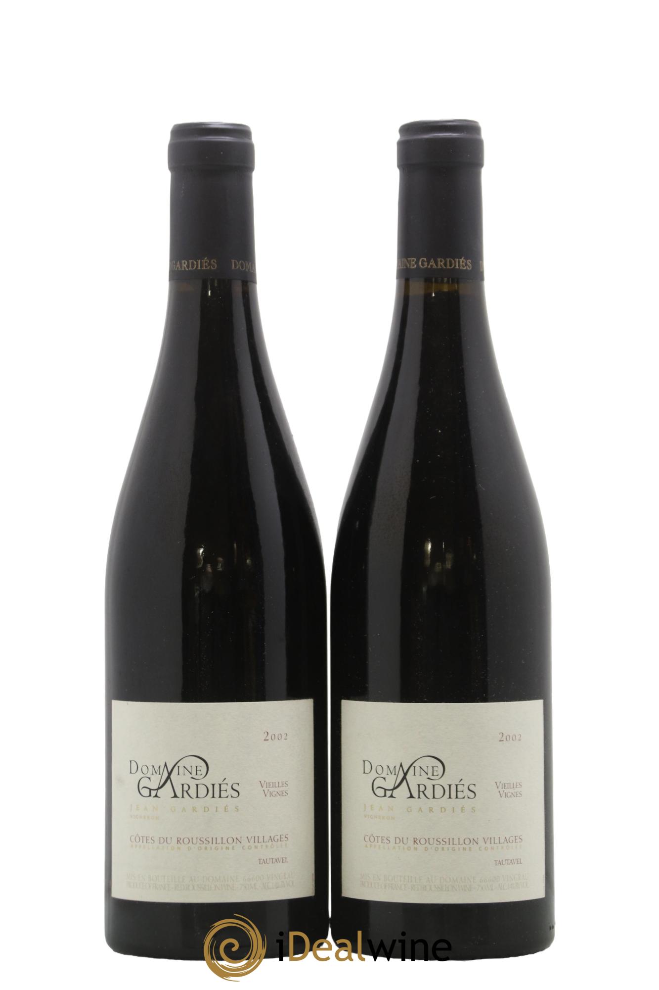 Côtes du Roussillon Villages Vieilles Vignes Tautavel Gardiés 2002 - Lot de 2 bouteilles - 0