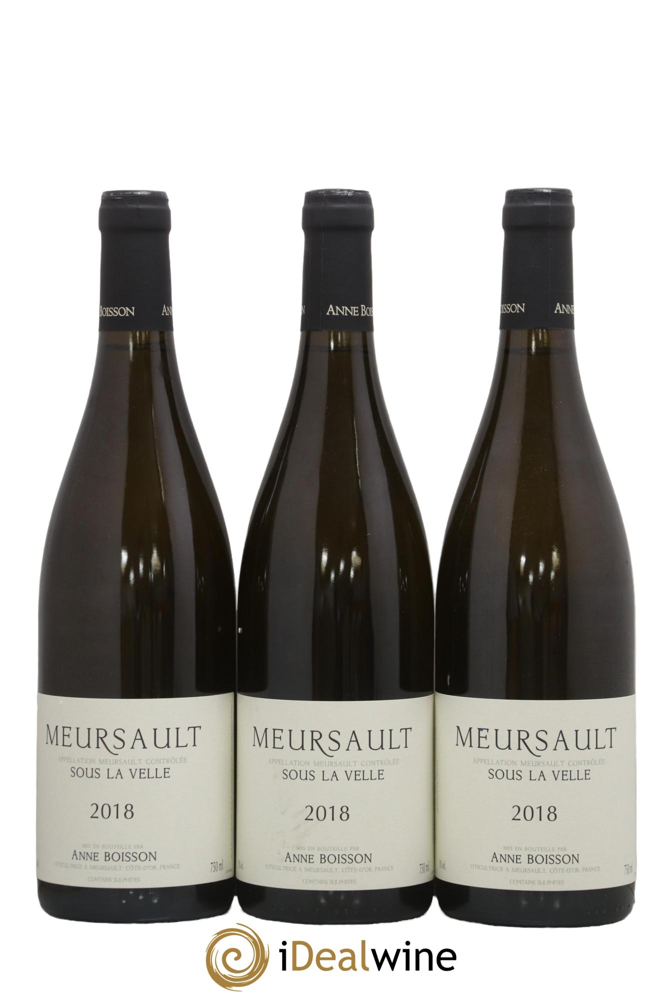 Meursault Sous la Velle Anne Boisson 2018 - Lot of 3 bottles - 0