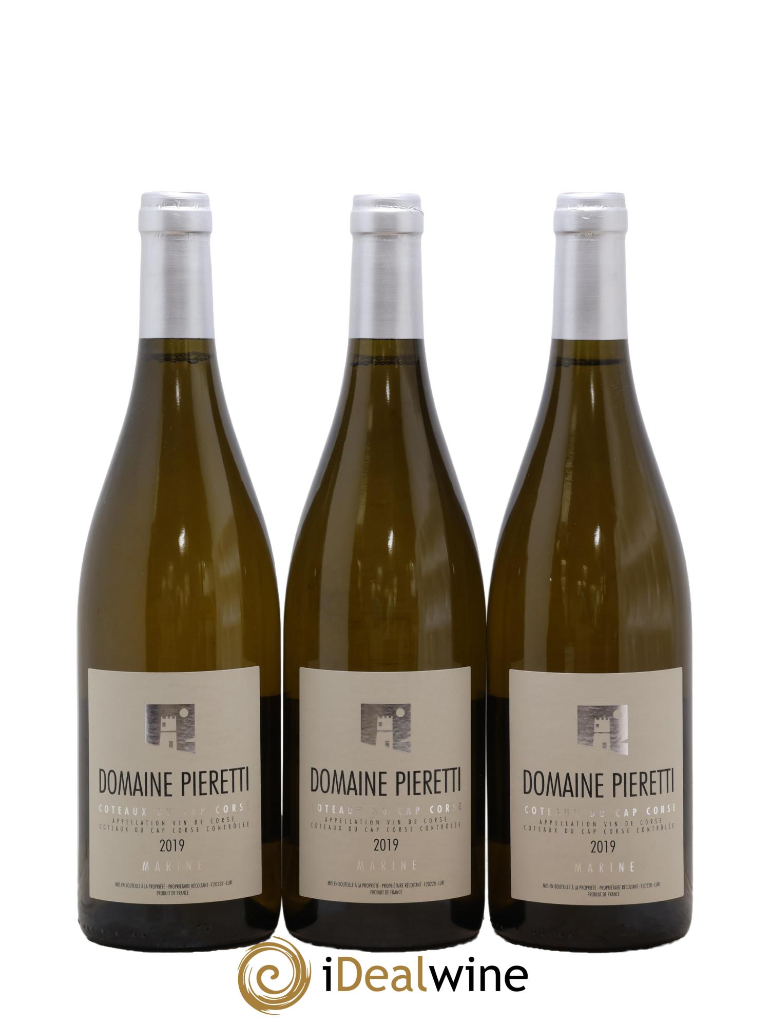 Vin de Corse Cap Corse Marine Domaine Pieretti 2019 - Lotto di 3 bottiglie - 0