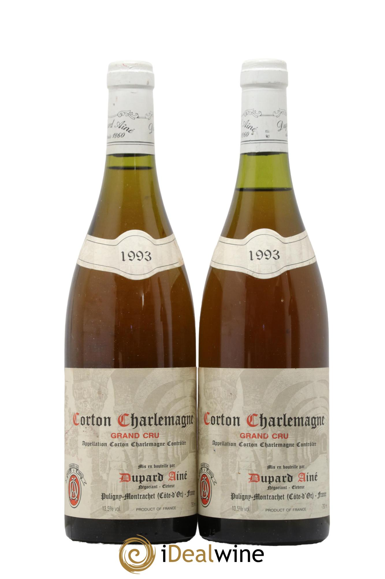 Corton-Charlemagne Grand Cru Dupard Ainé 1993 - Posten von 2 Flaschen - 0