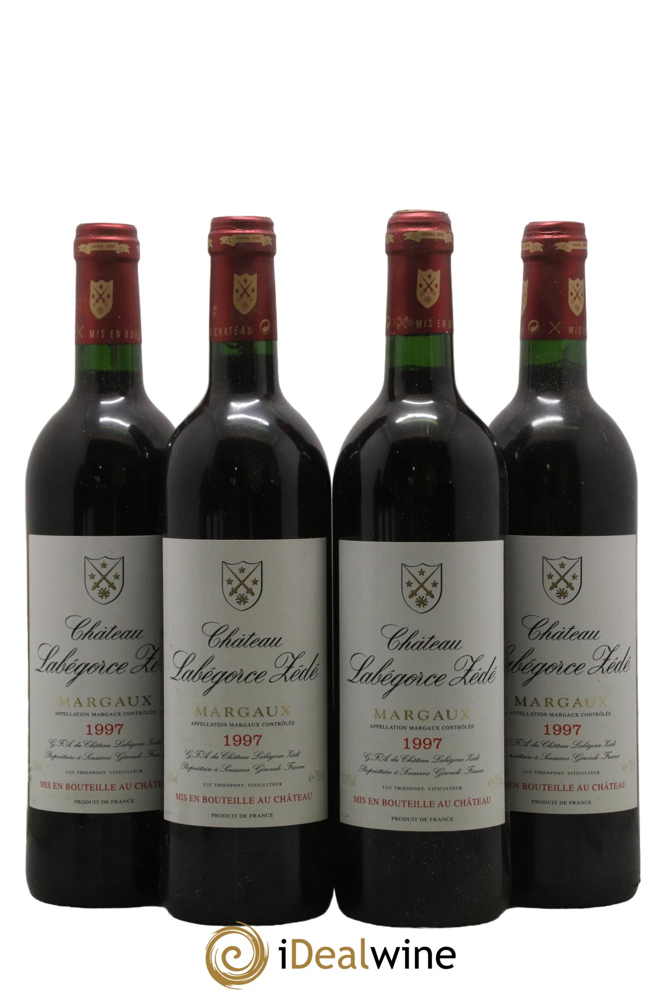 Château Labegorce Zédé Cru Bourgeois 1997 - Lot of 4 bottles - 0