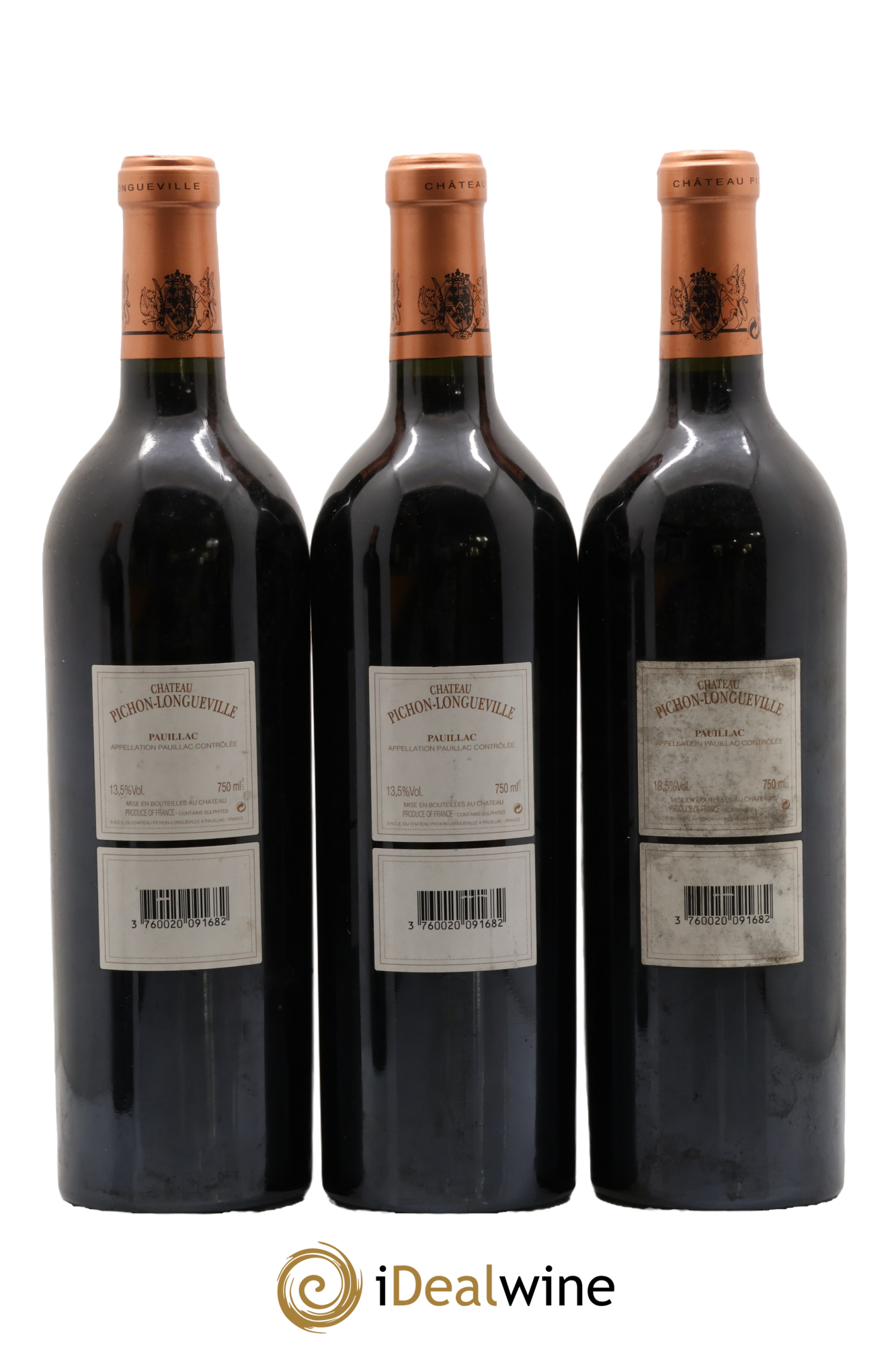 Pichon Longueville Baron 2ème Grand Cru Classé 2005 - Lot of 3 bottles - 1