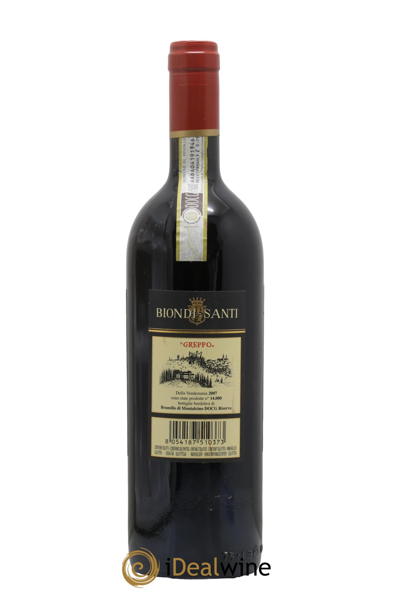 Brunello di Montalcino DOCG Riserva Biondi-Santi Tenuta Greppo 2007 - Lot of 1 bottle - 1