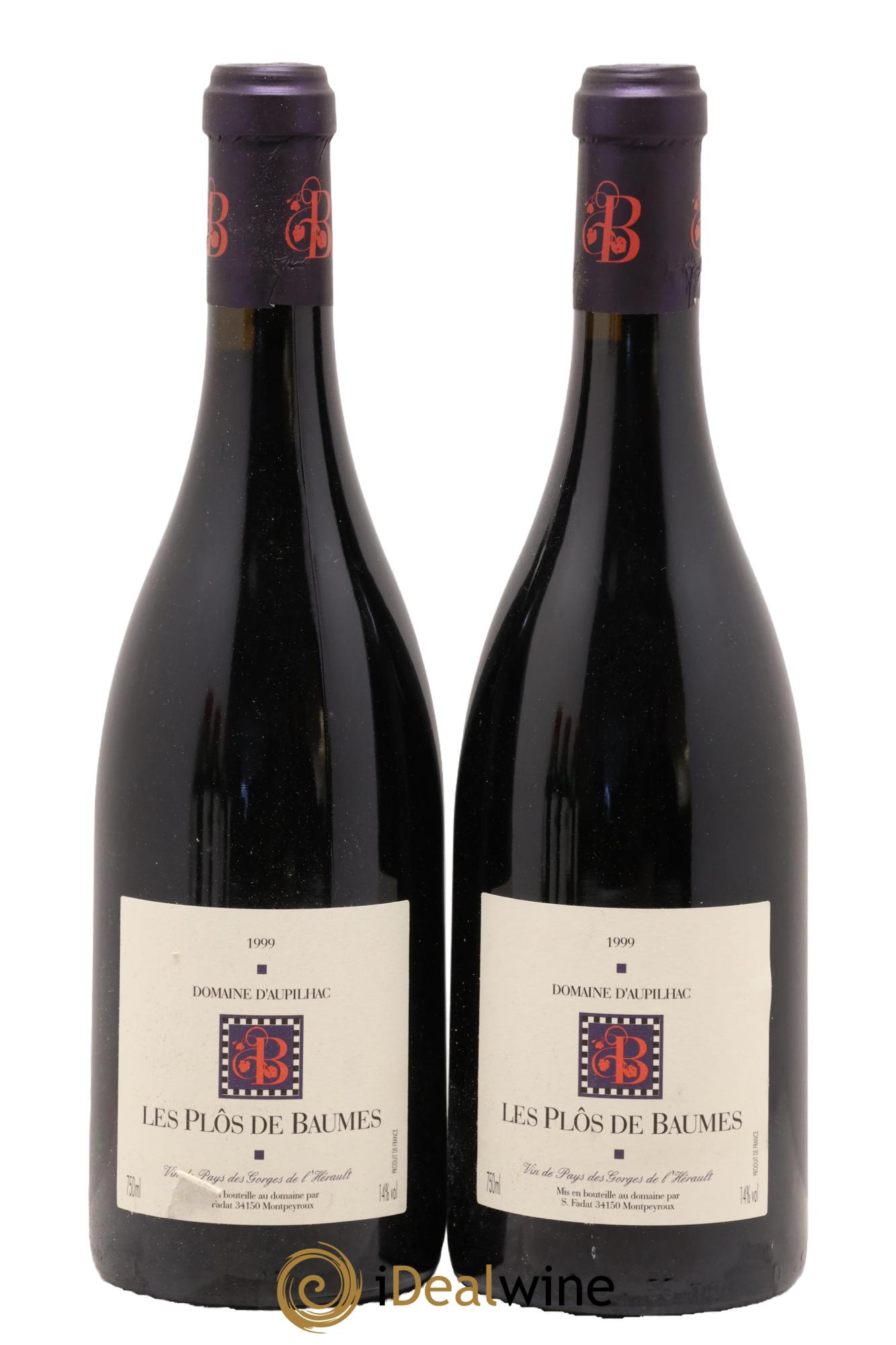 Pays d'Hérault Les Plôs De Beaume Domaine D'Aupilhac Sylvain Fadat 1999 - Lotto di 2 bottiglie - 0
