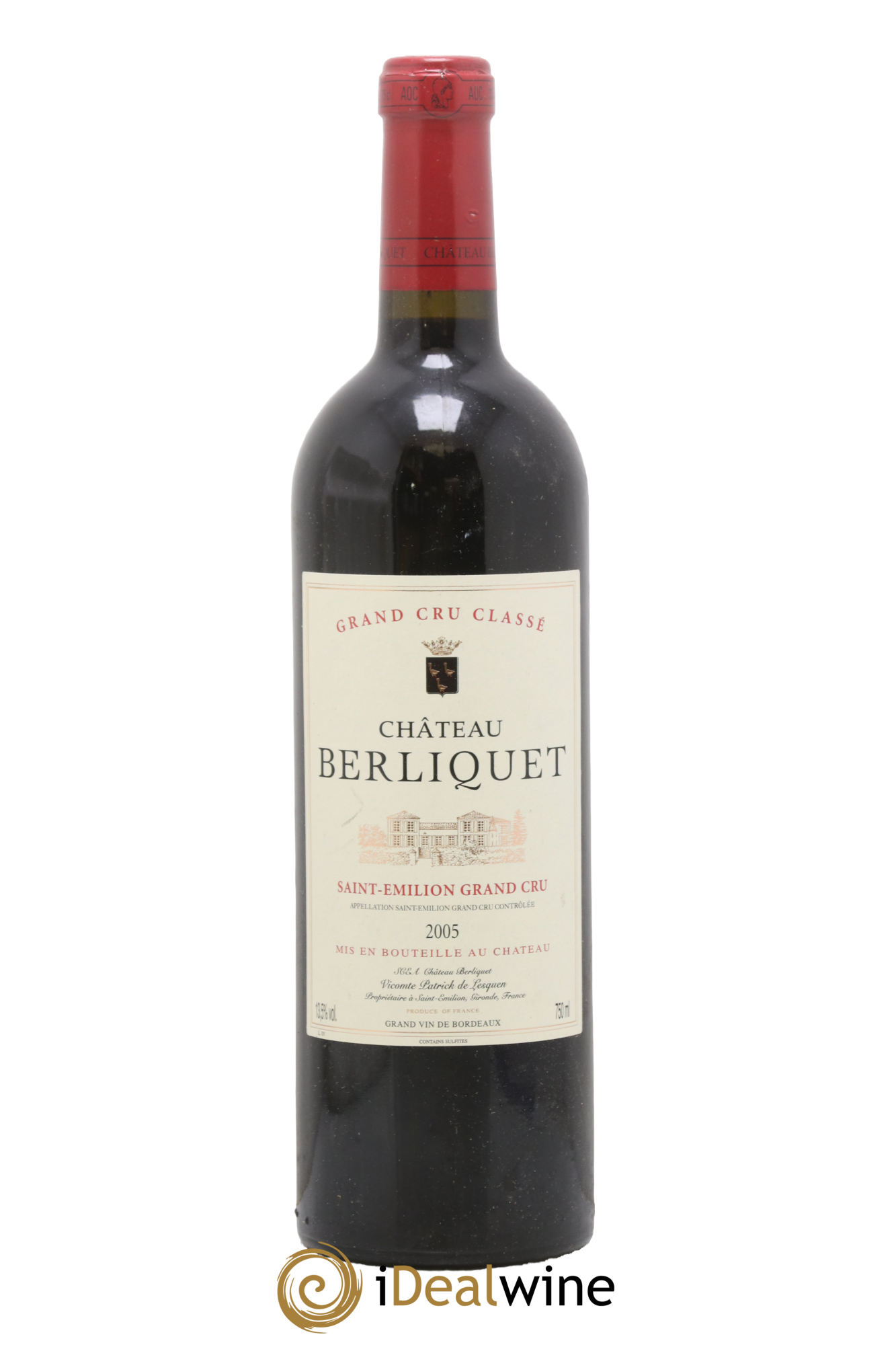 Château Berliquet Grand Cru Classé 2005 - Lot de 1 bouteille - 0