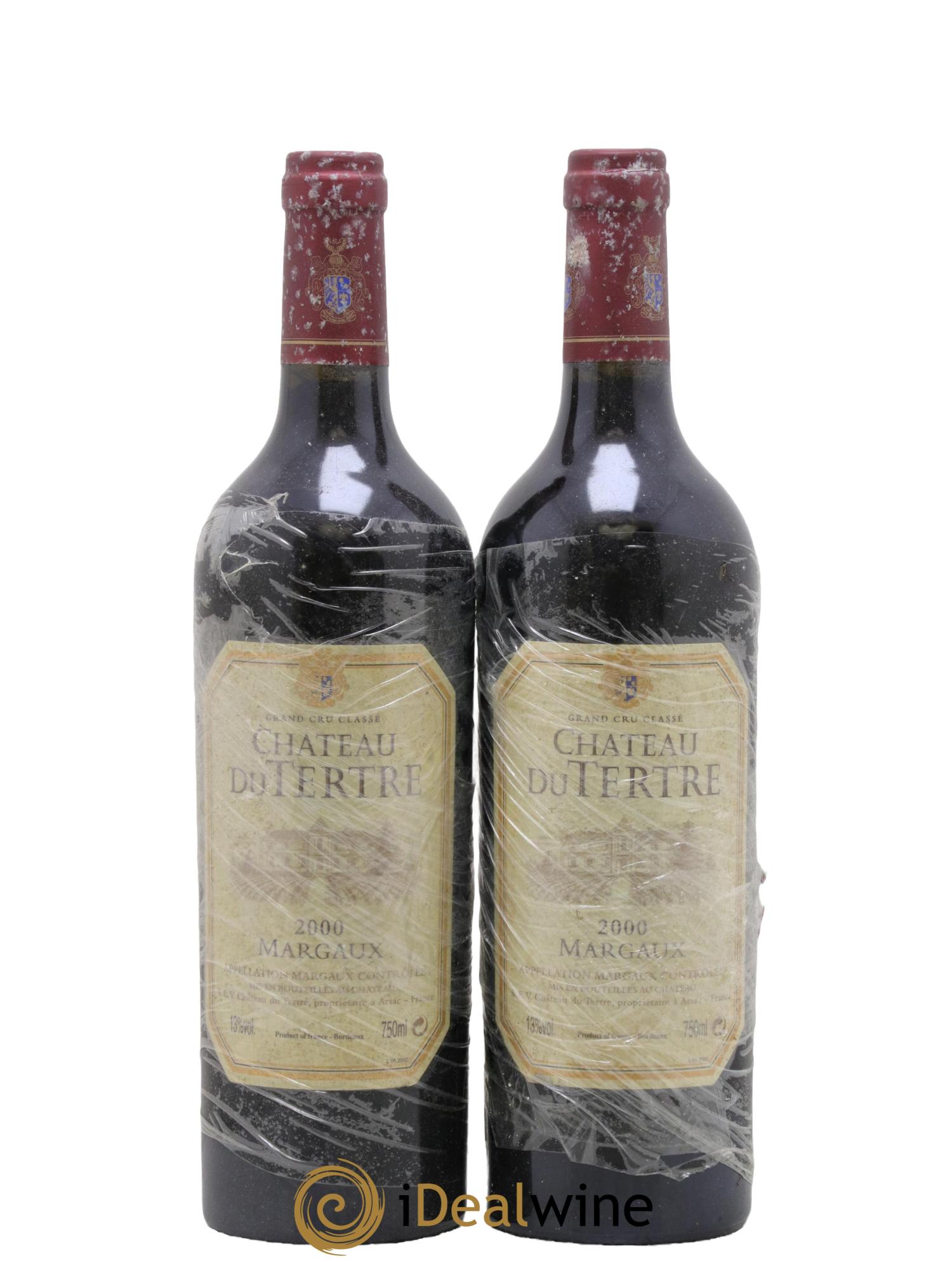 Château du Tertre 5ème Grand Cru Classé 2000 - Lot of 2 bottles - 0