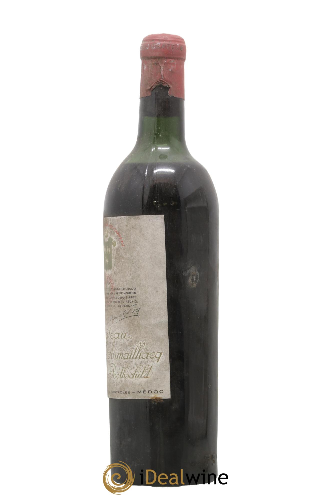 Château d' Armailhac - Mouton Baron(ne) Philippe 5ème Grand Cru Classé 1945 - Lot of 1 bottle - 1