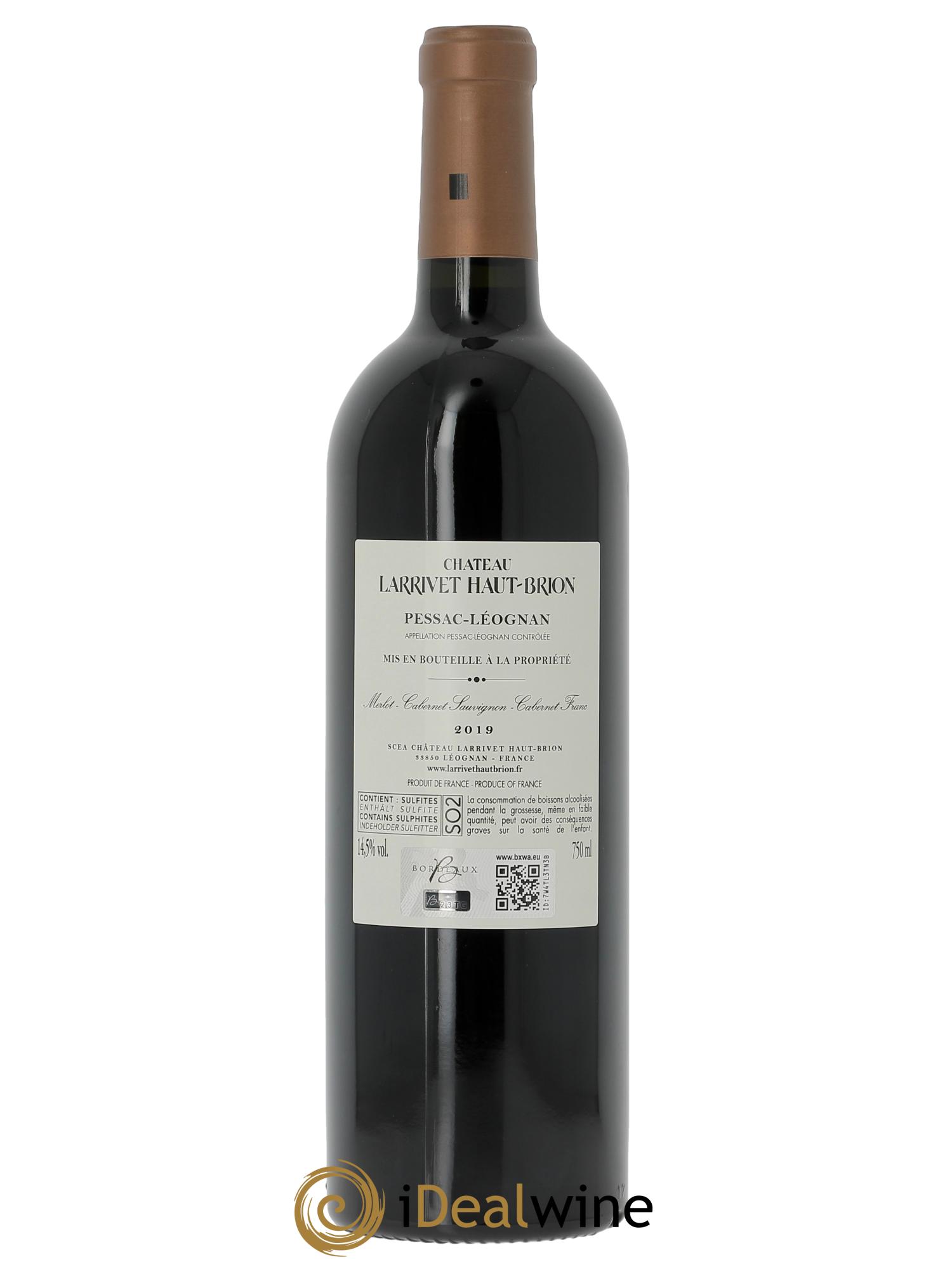 Château Larrivet Haut-Brion  2019 - Lot of 1 bottle - 1