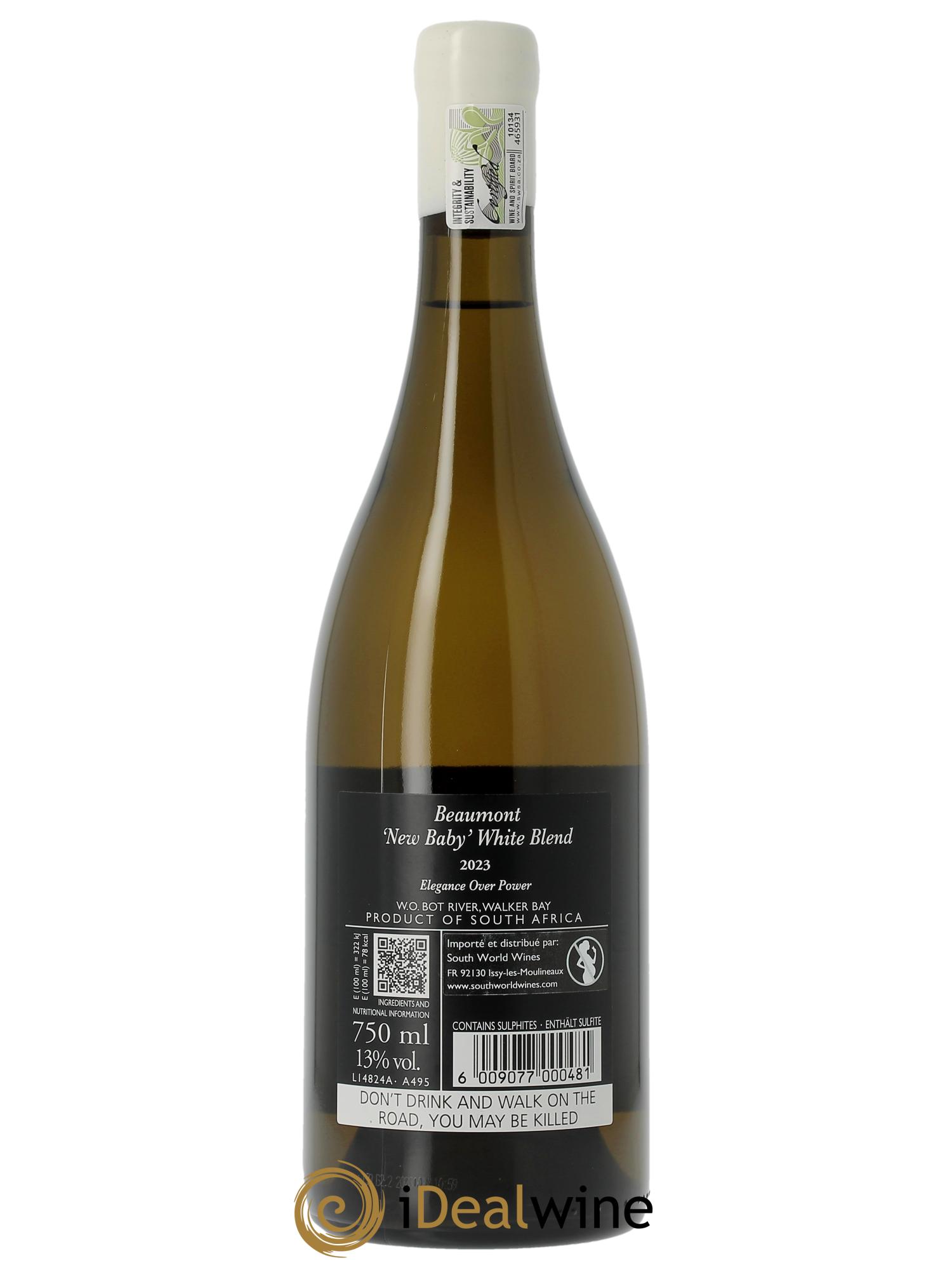 Bot River Beaumont Family Wines New Baby Chenin blanc  2023 - Lot de 1 bouteille - 1