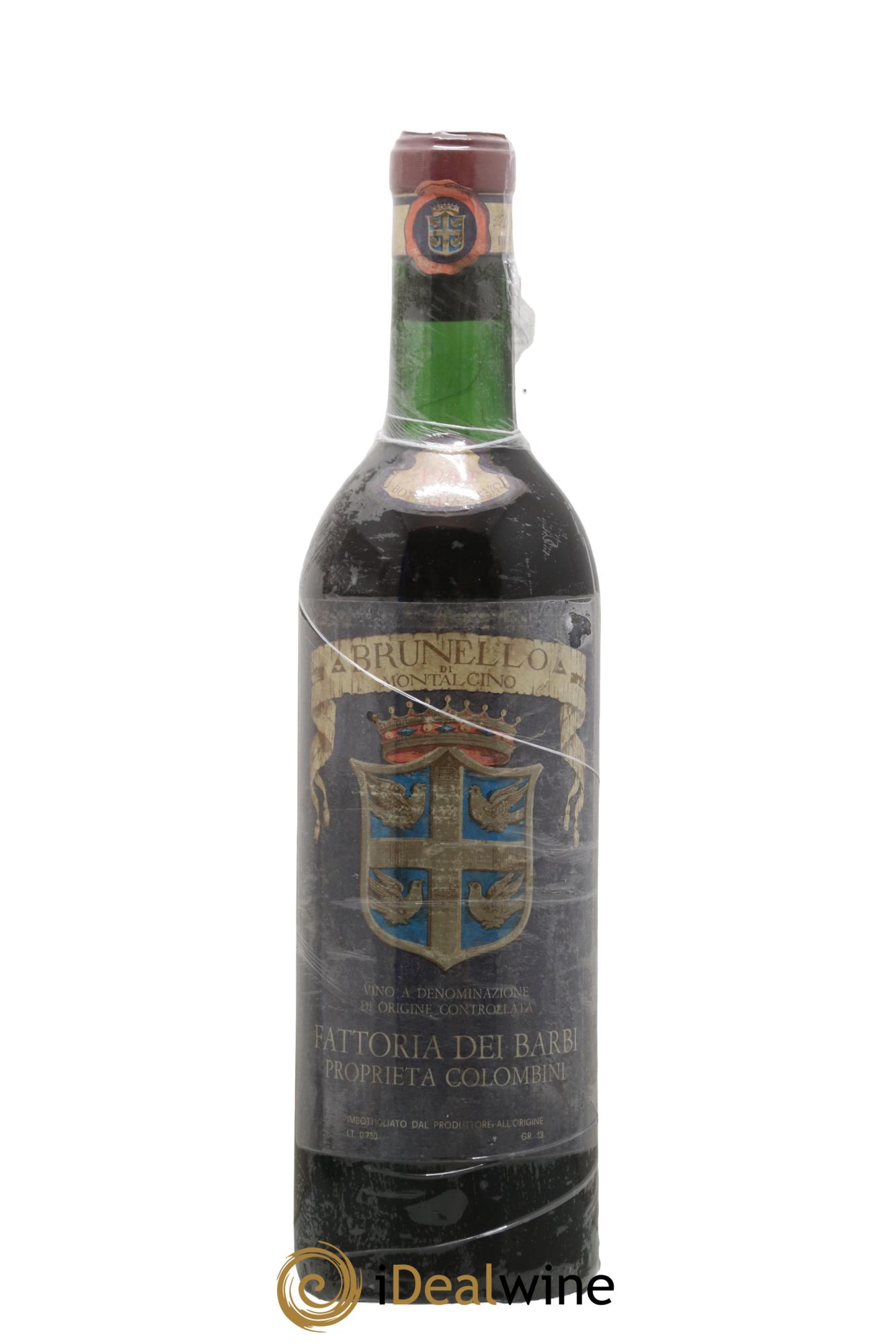 Brunello di Montalcino DOCG Fattoria dei Barbi 1969 - Lotto di 1 bottiglia - 0
