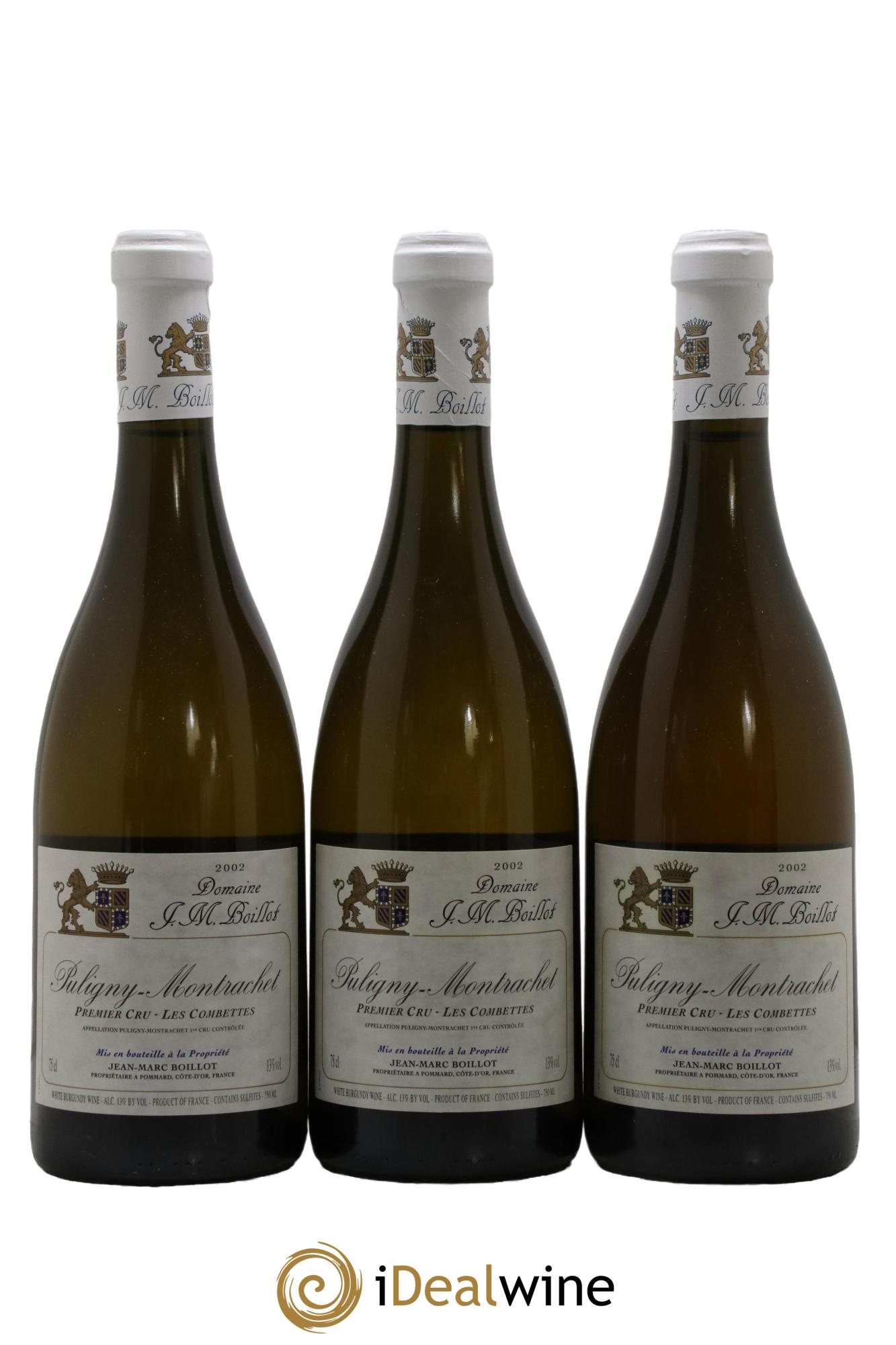Puligny-Montrachet 1er Cru Les Combettes Jean-Marc Boillot 2002 - Lot de 3 bouteilles - 0