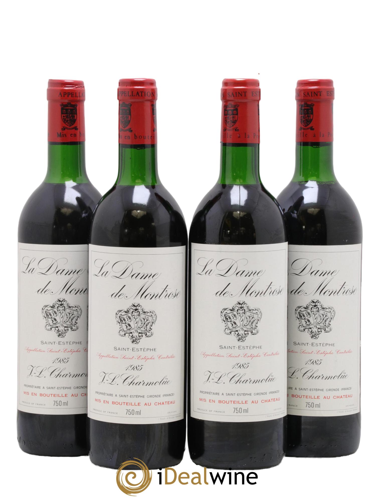 La Dame de Montrose Second Vin 1985 - Lot de 4 bouteilles - 0