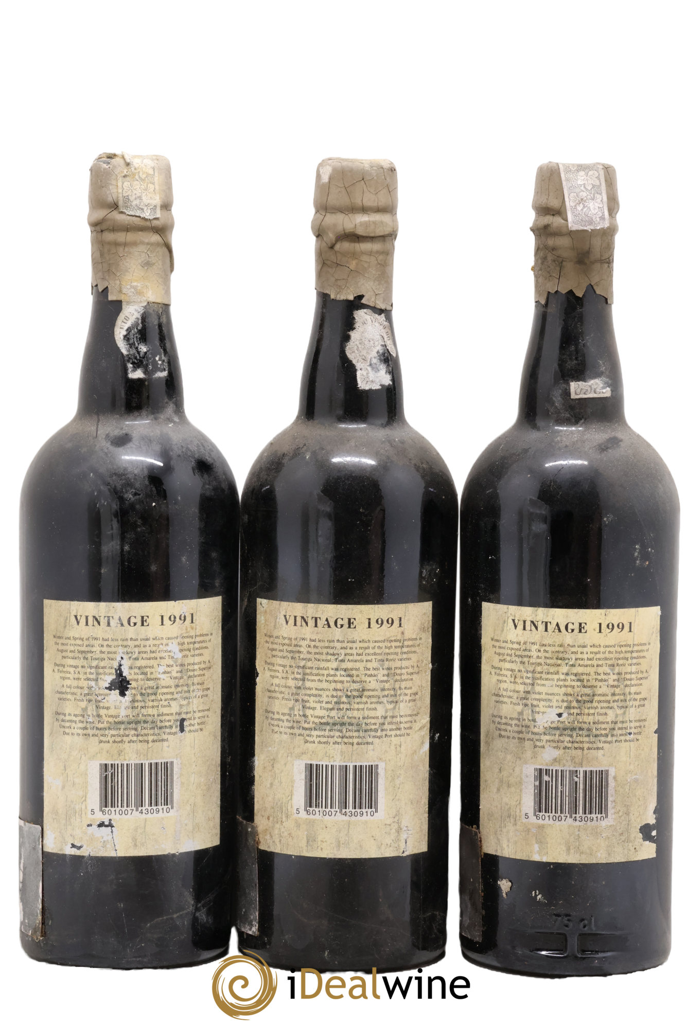 Porto Vintage Ferreira 1991 - Lotto di 3 bottiglie - 1