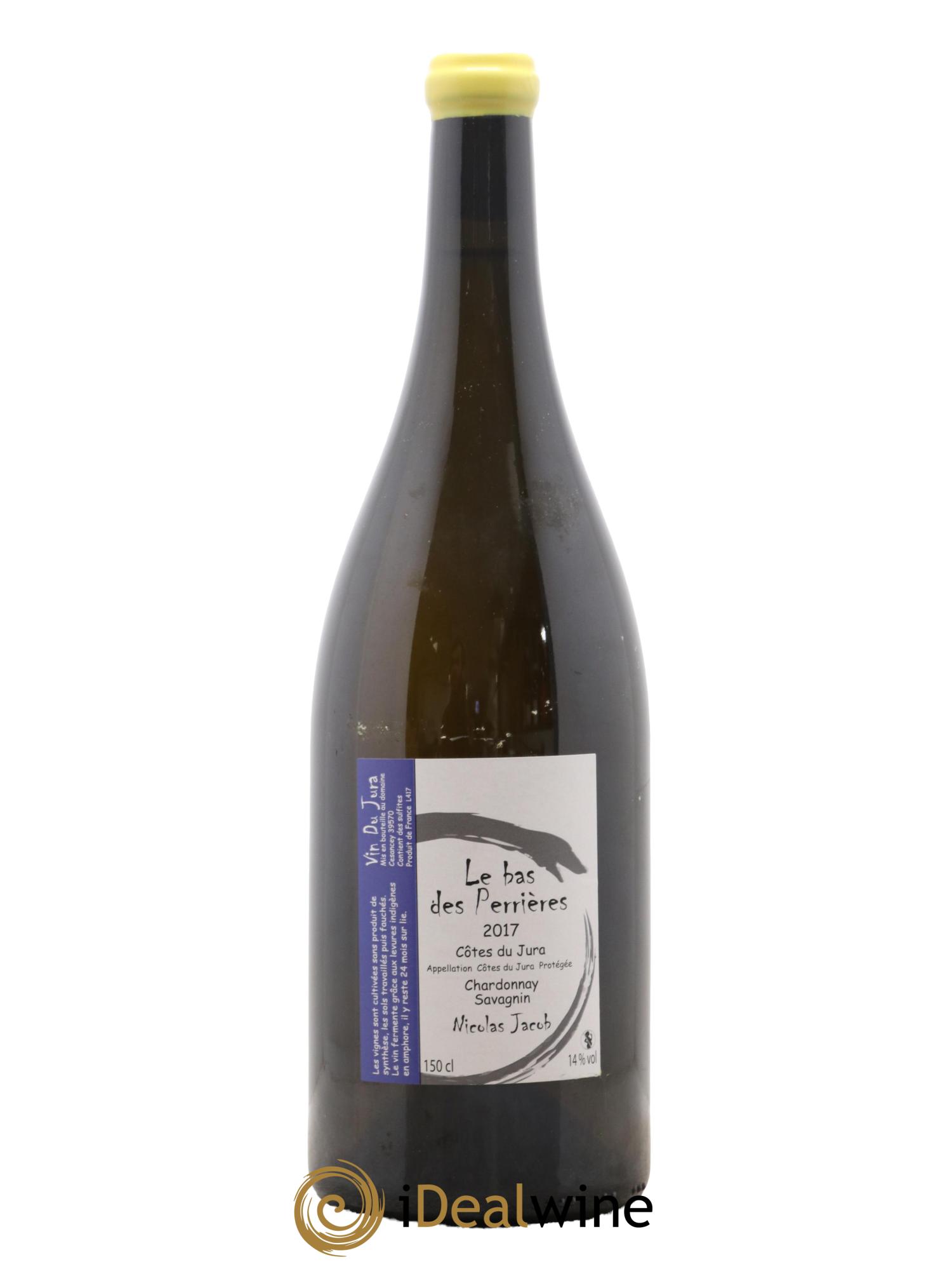 Côtes du Jura Le Bas des Perrières Chardonnay Savagnin Nicolas Jacob 2017 - Lot de 1 magnum - 0