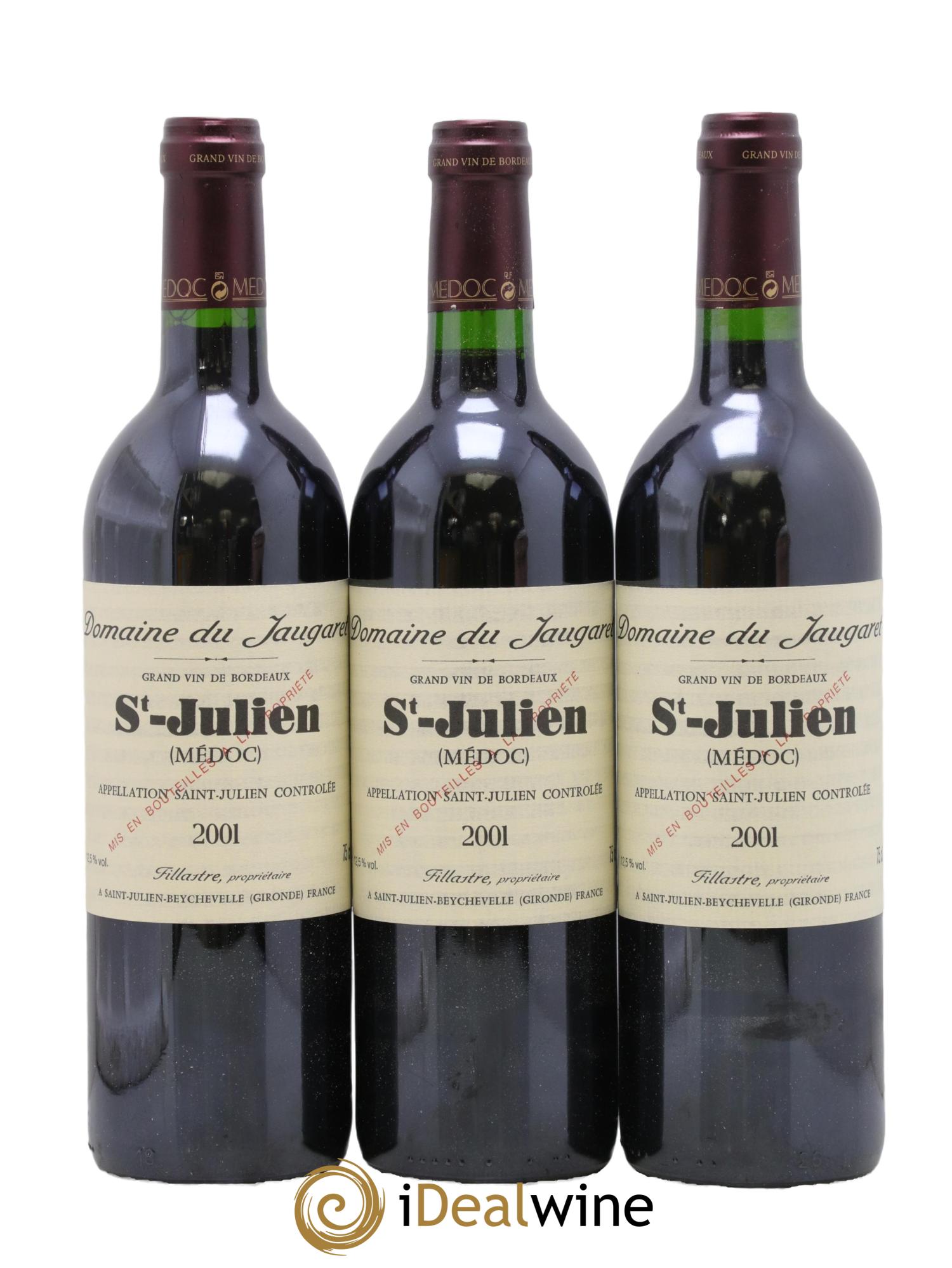 Domaine du Jaugaret 2001 - Lotto di 3 bottiglie - 0