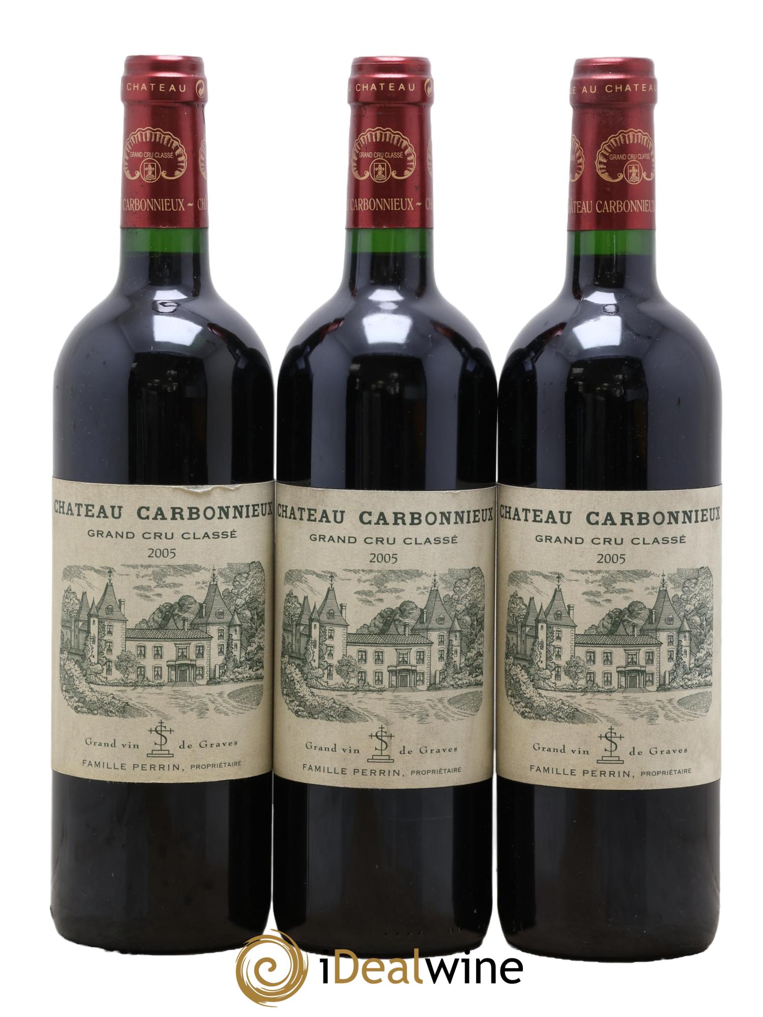 Château Carbonnieux Cru Classé de Graves 2005 - Lot de 3 bouteilles - 0