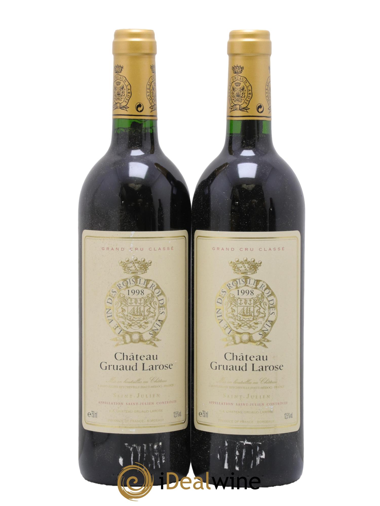 Château Gruaud Larose 2ème Grand Cru Classé 1998 - Lot de 2 bouteilles - 0