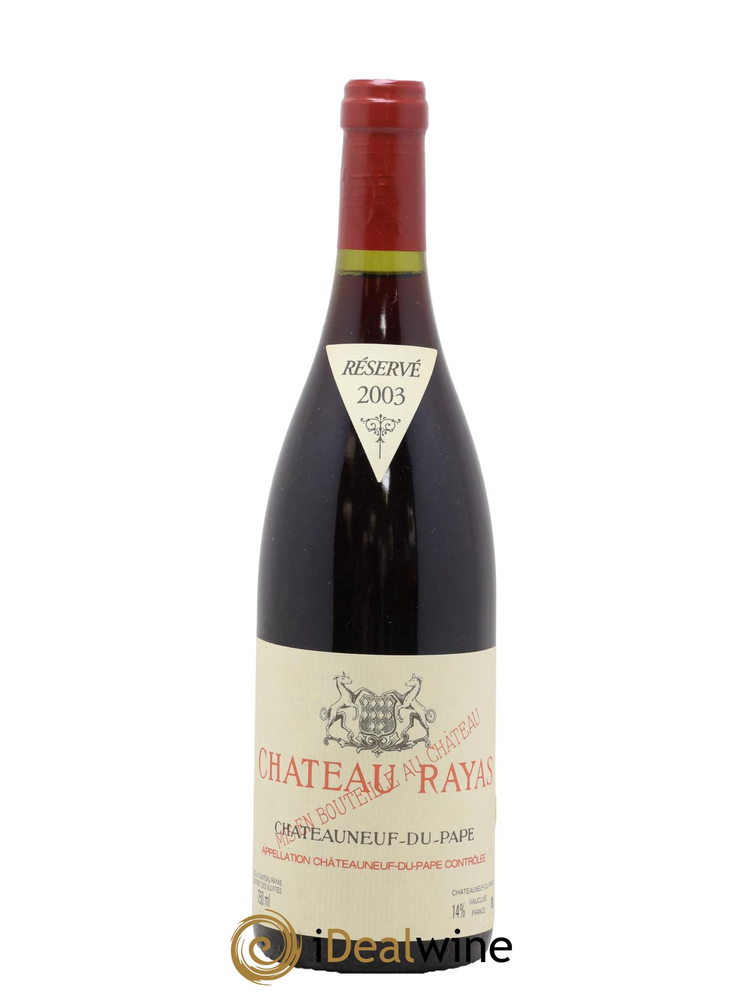 Châteauneuf-du-Pape Château Rayas Emmanuel Reynaud 2003 - Lot de 1 bouteille - 0