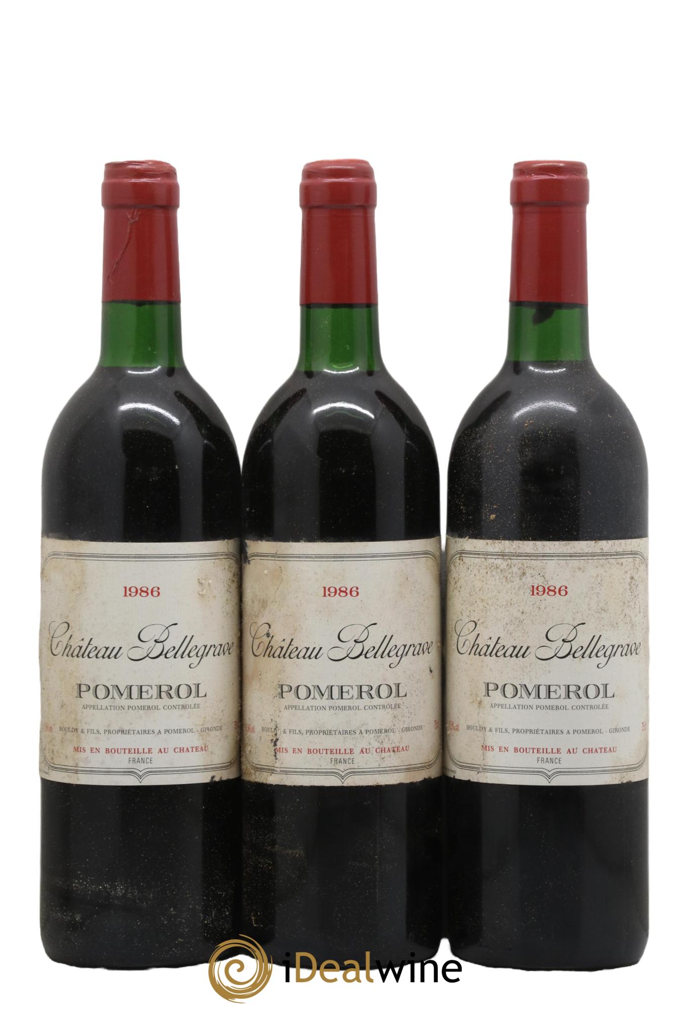 Château Bellegrave 1986 - Posten von 3 Flaschen - 0