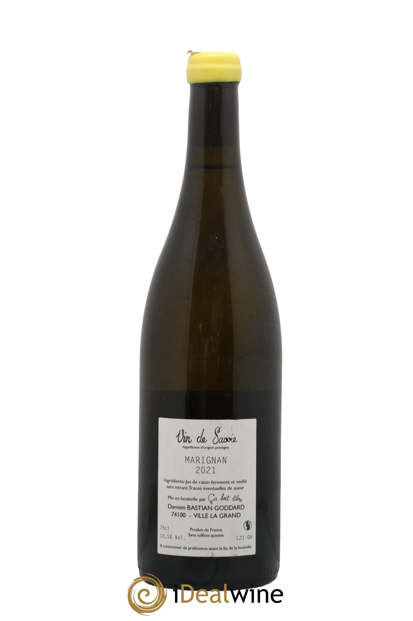 Vin de Savoie Marignan ça Boit Libre Damien Bastian Goddard 2021 - Lot de 1 bouteille - 1