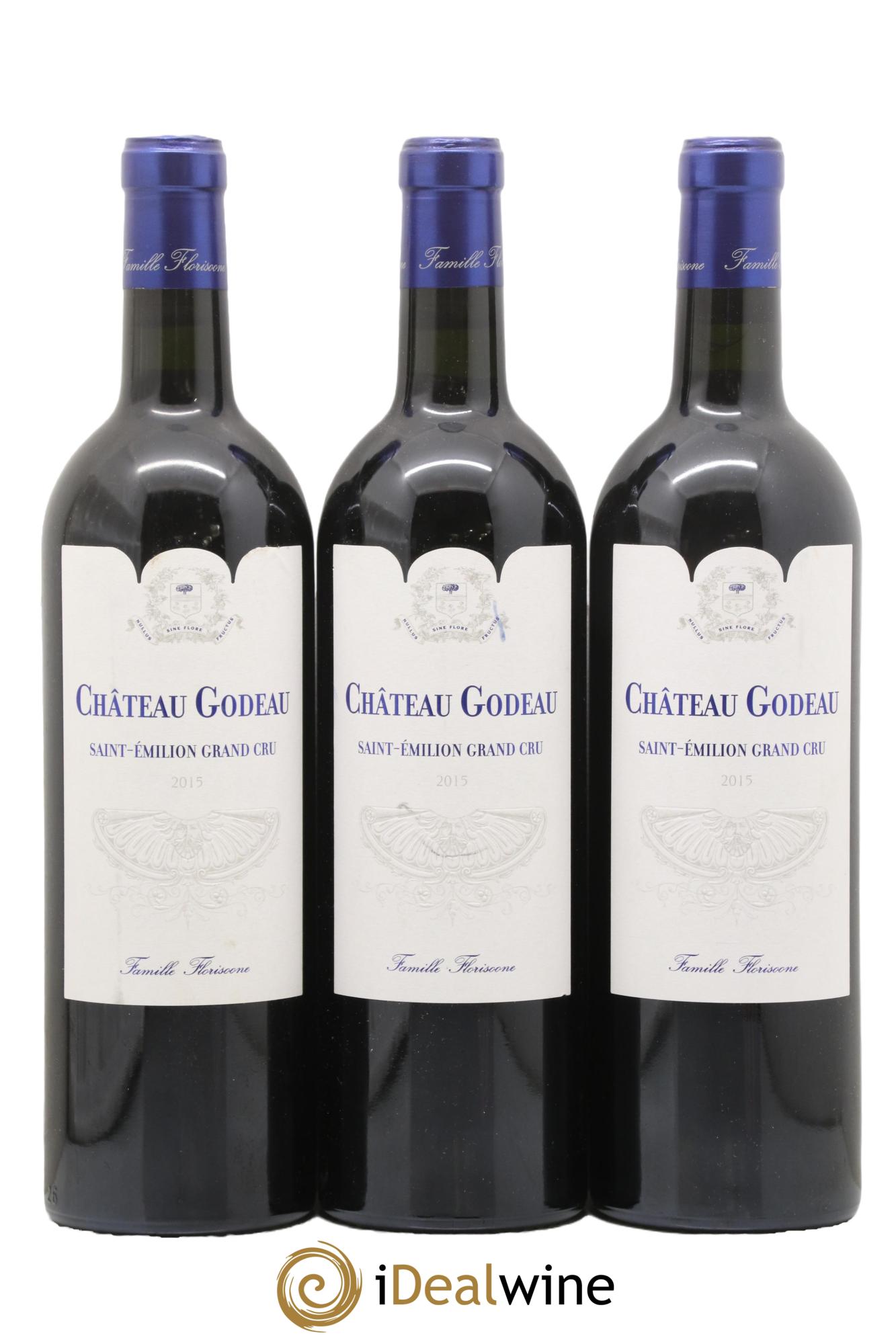 Saint-Émilion Grand Cru Château Godeau 2015 - Lot de 3 bouteilles - 0
