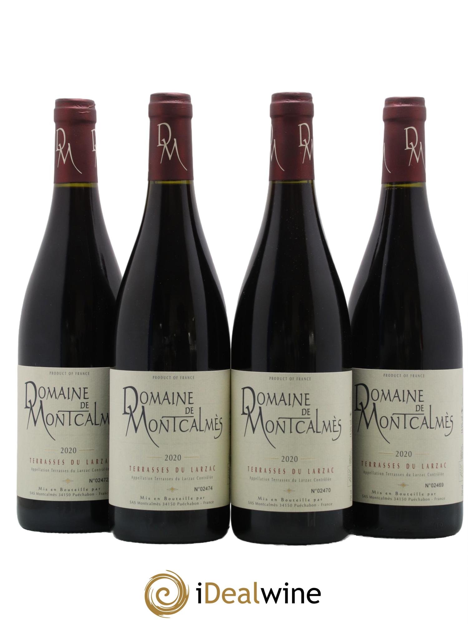 Terrasses du Larzac Domaine de Montcalmès Frédéric Pourtalié 2020 - Lot de 4 bouteilles - 0