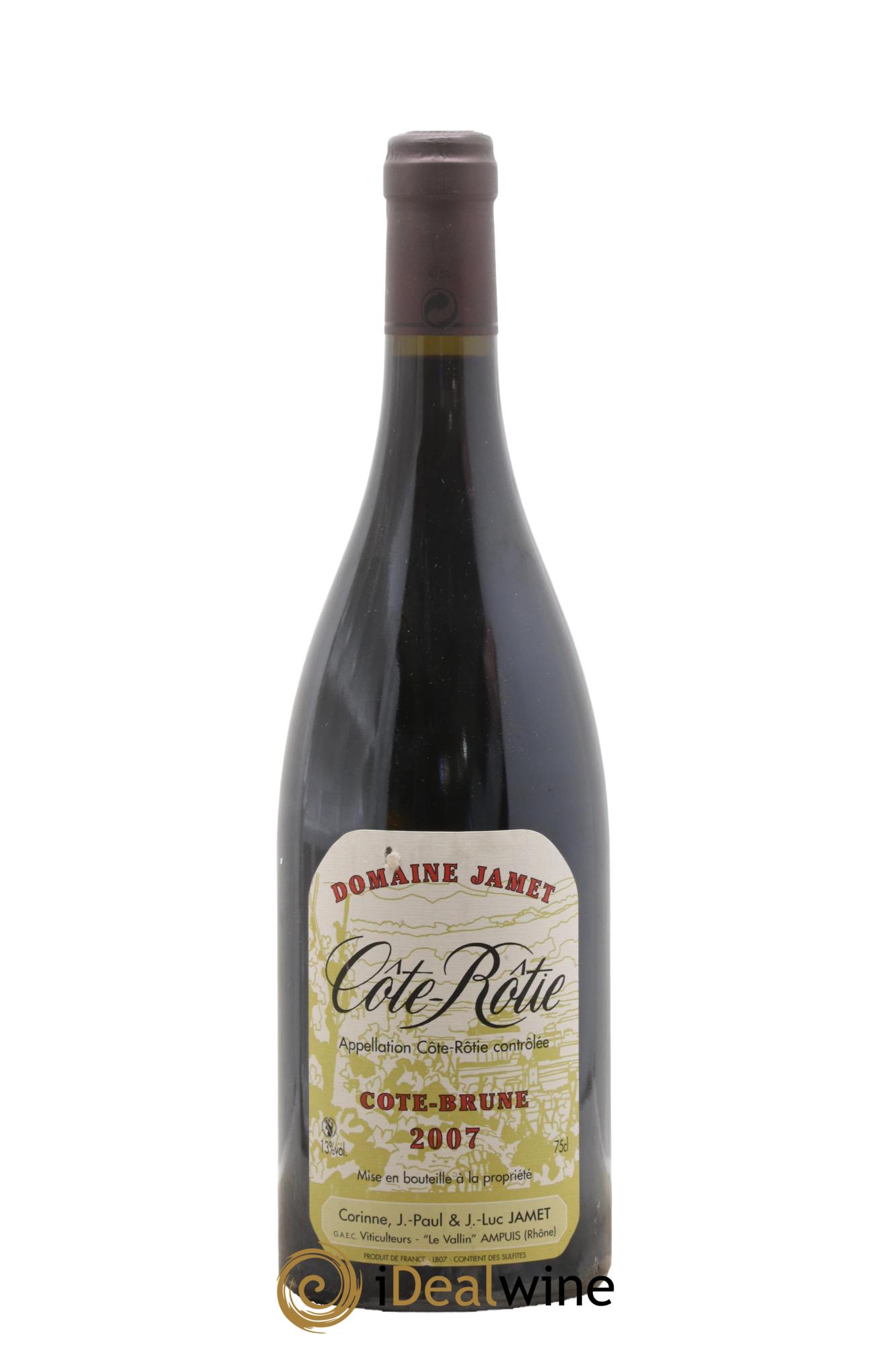 Côte-Rôtie Côte Brune Jamet (Domaine) 2007 - Lot de 1 bouteille - 0