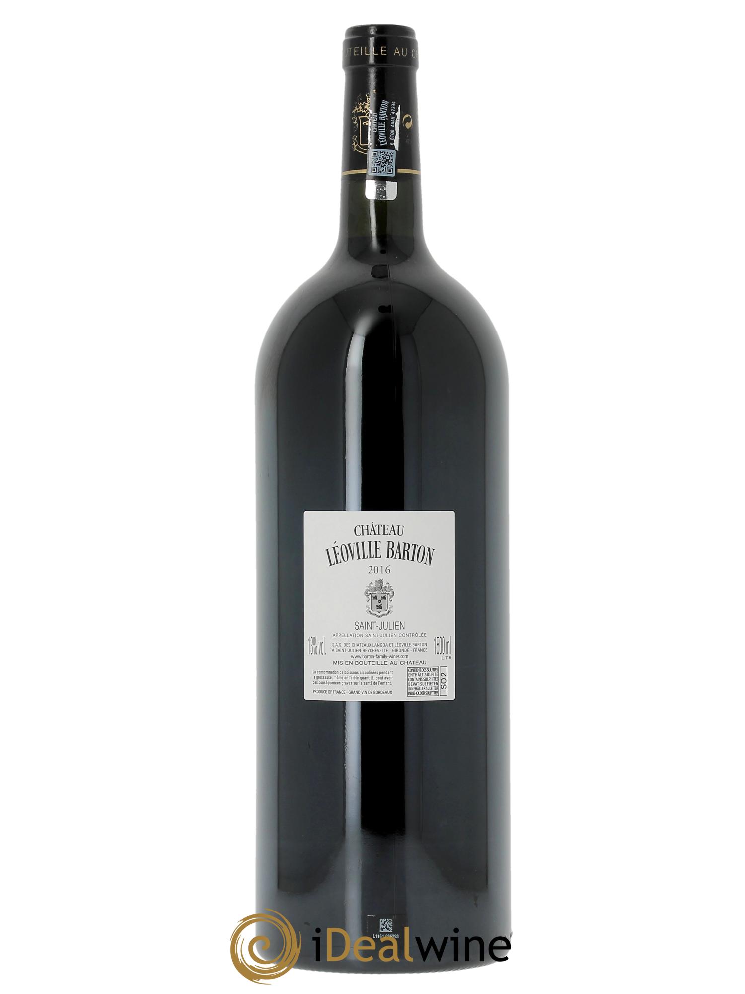Château Léoville Barton 2ème Grand Cru Classé 2016 - Lotto di 1 magnum - 2