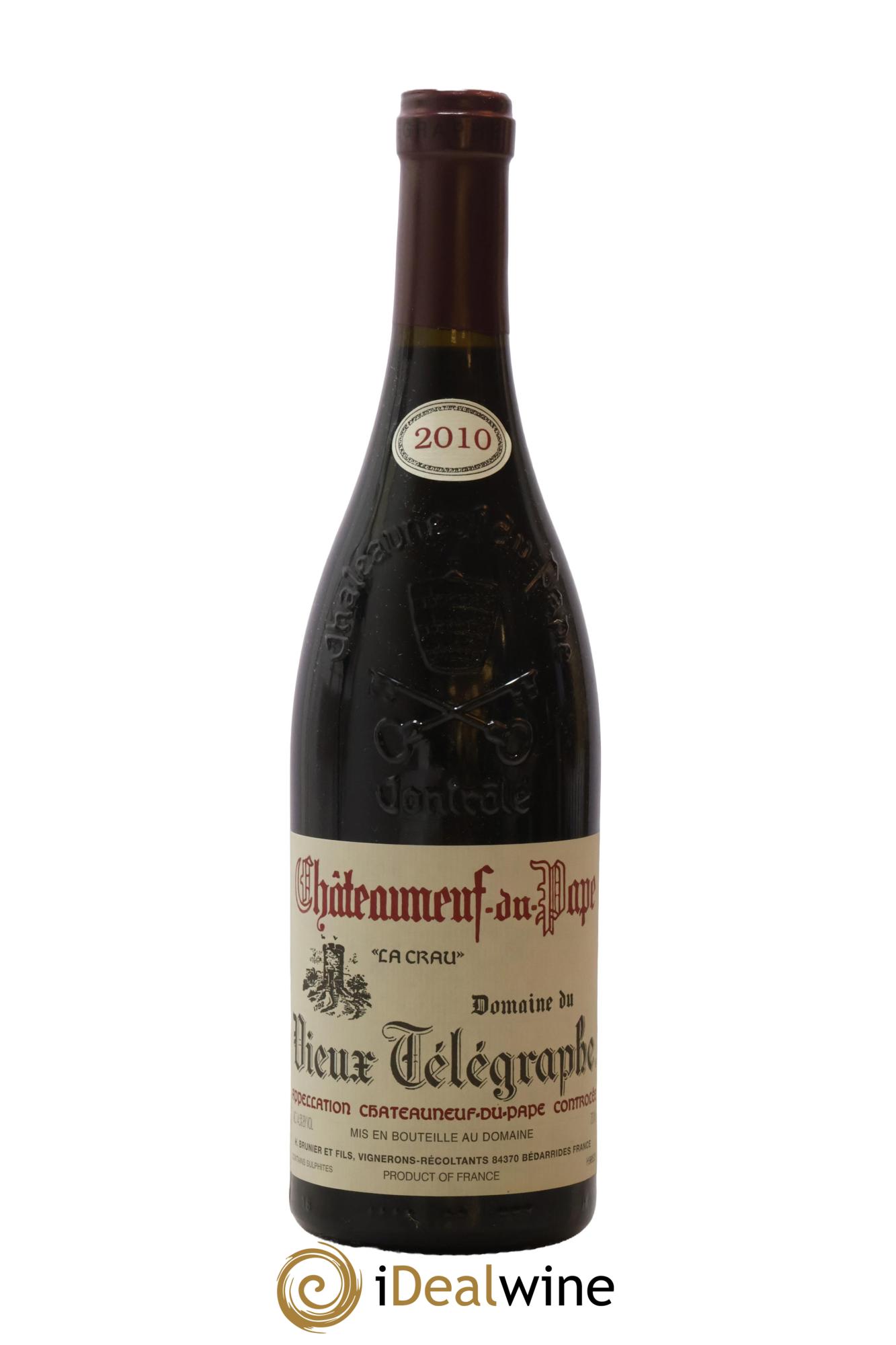 Châteauneuf-du-Pape Vieux Télégraphe (Domaine du) Vignobles Brunier 2010 - Lot de 1 bouteille - 0
